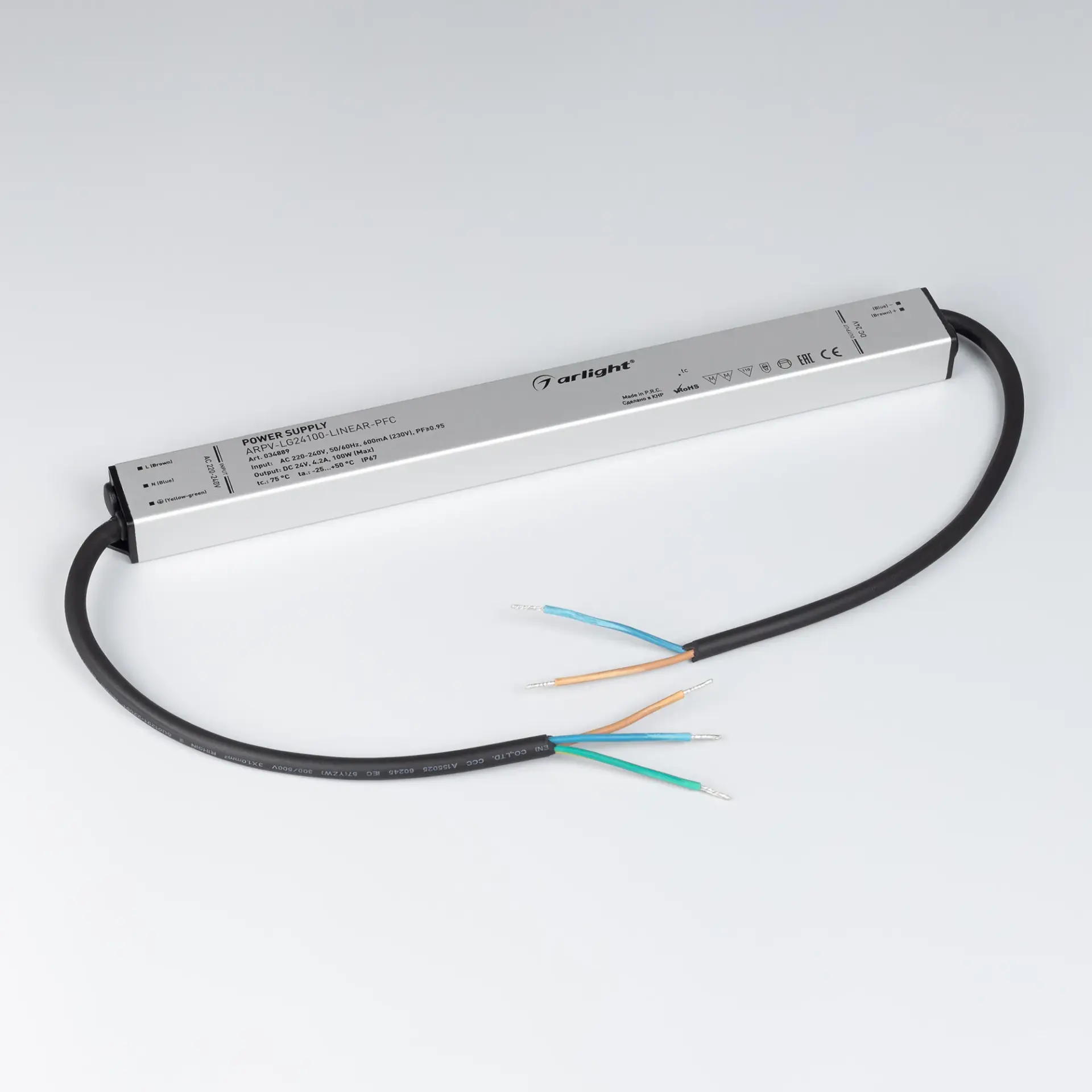 Блок питания ARPV-LG24100-LINEAR-PFC (24V, 4.2A, 100W)