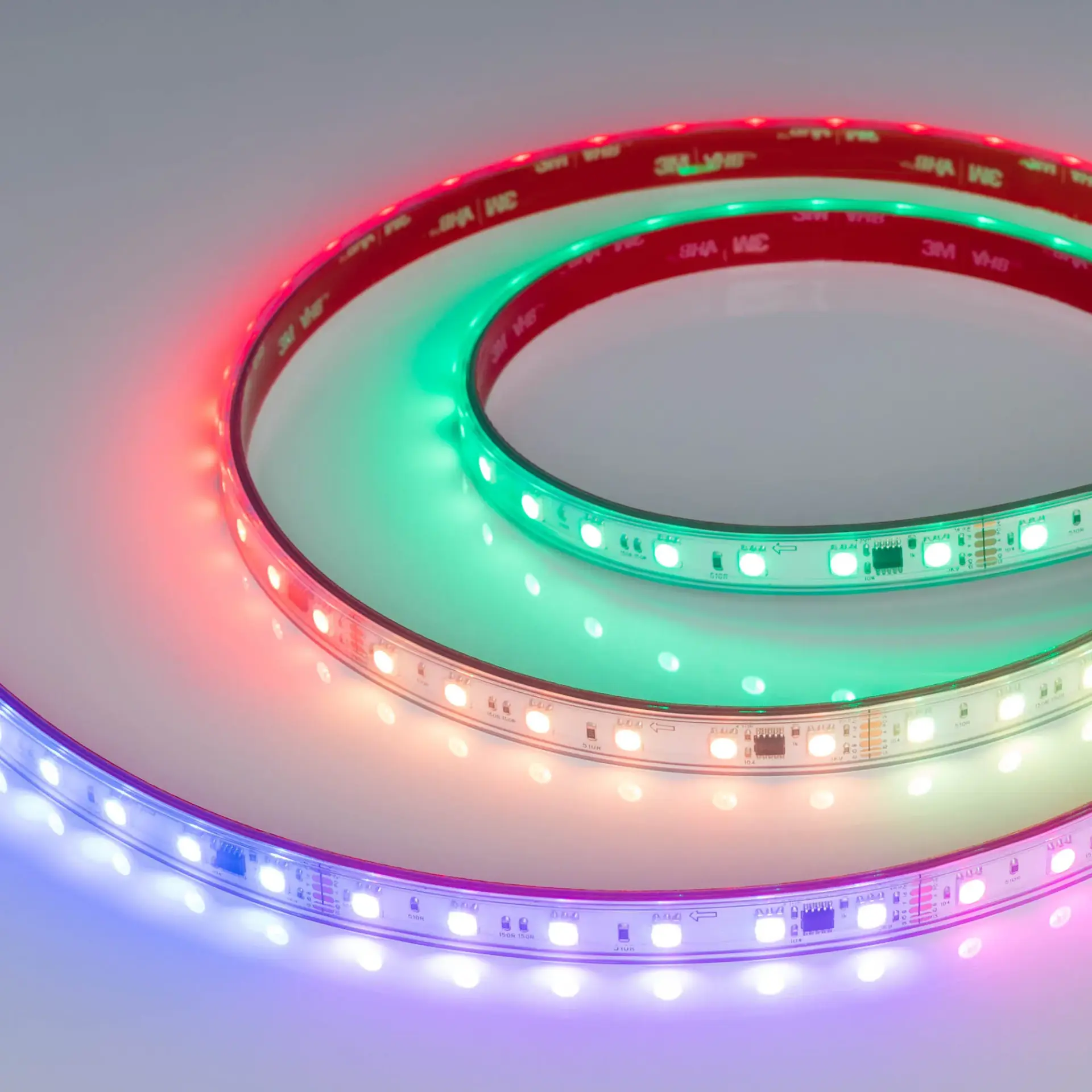 Светодиодная лента герметичная DMX-PS-B60-12mm 24V RGB-PX6 (14 W/m, IP67, 5060, 5m)