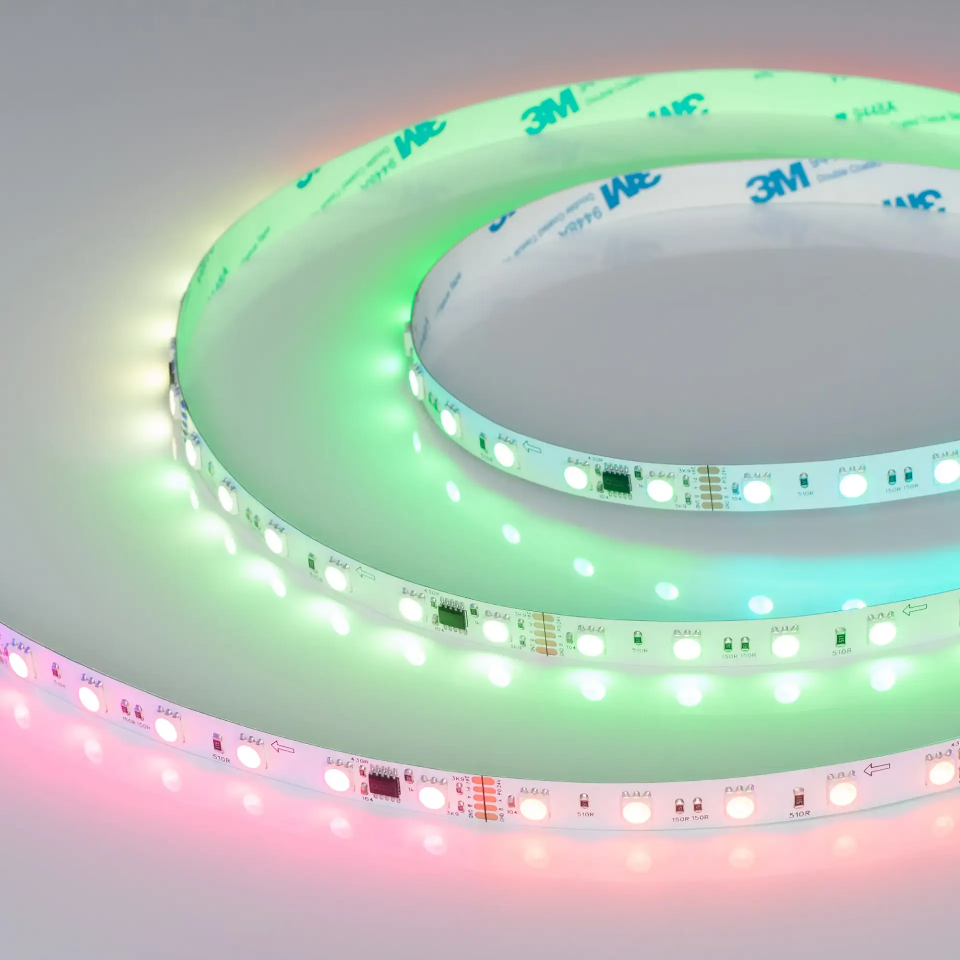 Светодиодная лента DMX-B60-10mm 24V RGB-PX6 (14 W/m, IP20, 5060, 5m)