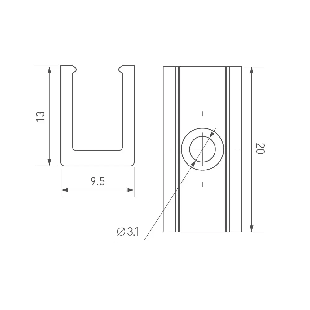Держатель AURORA-1206-CLIP CLEAR