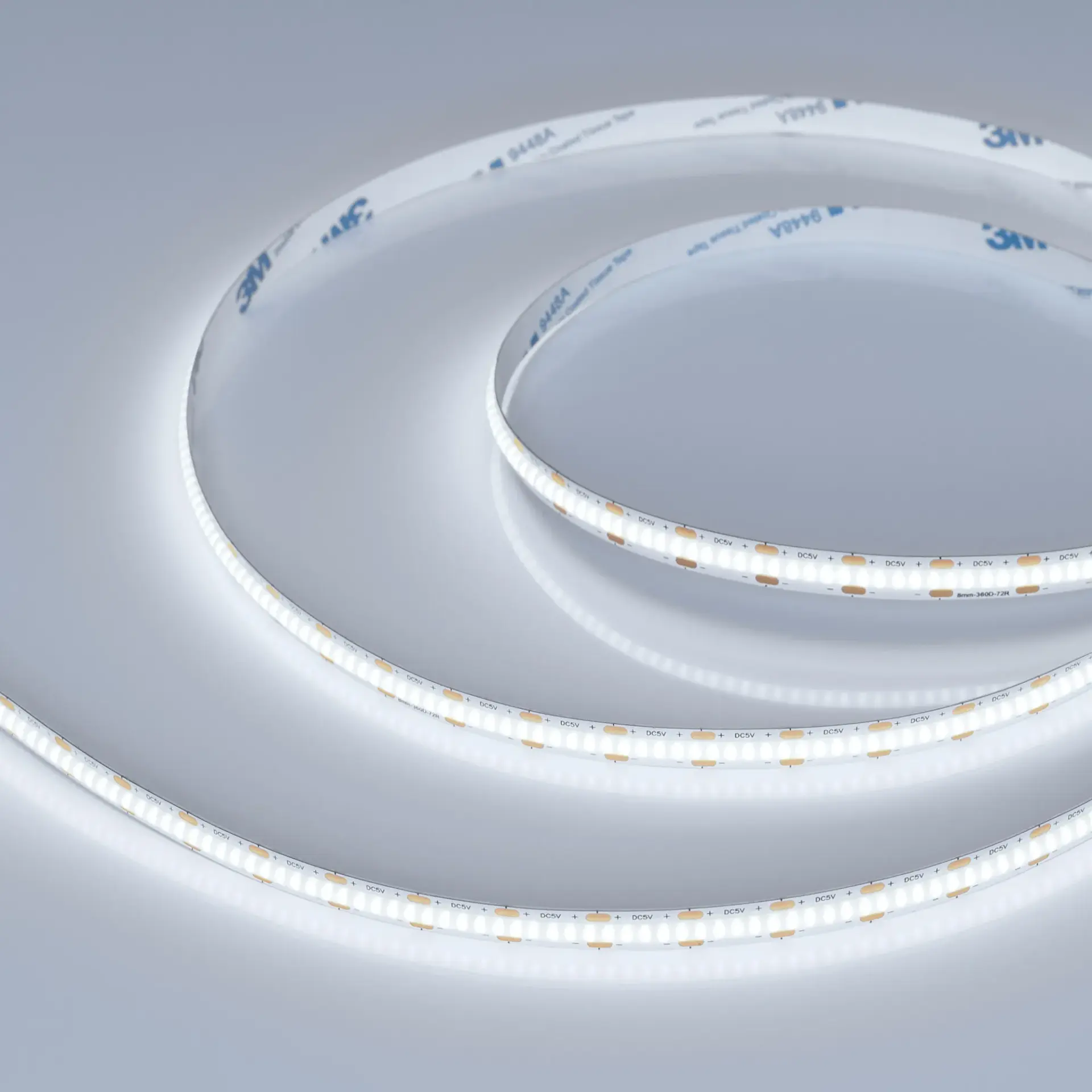Светодиодная лента COB-X360-8mm 5V White6000 (5 W/m, IP20, CSP, 5m)