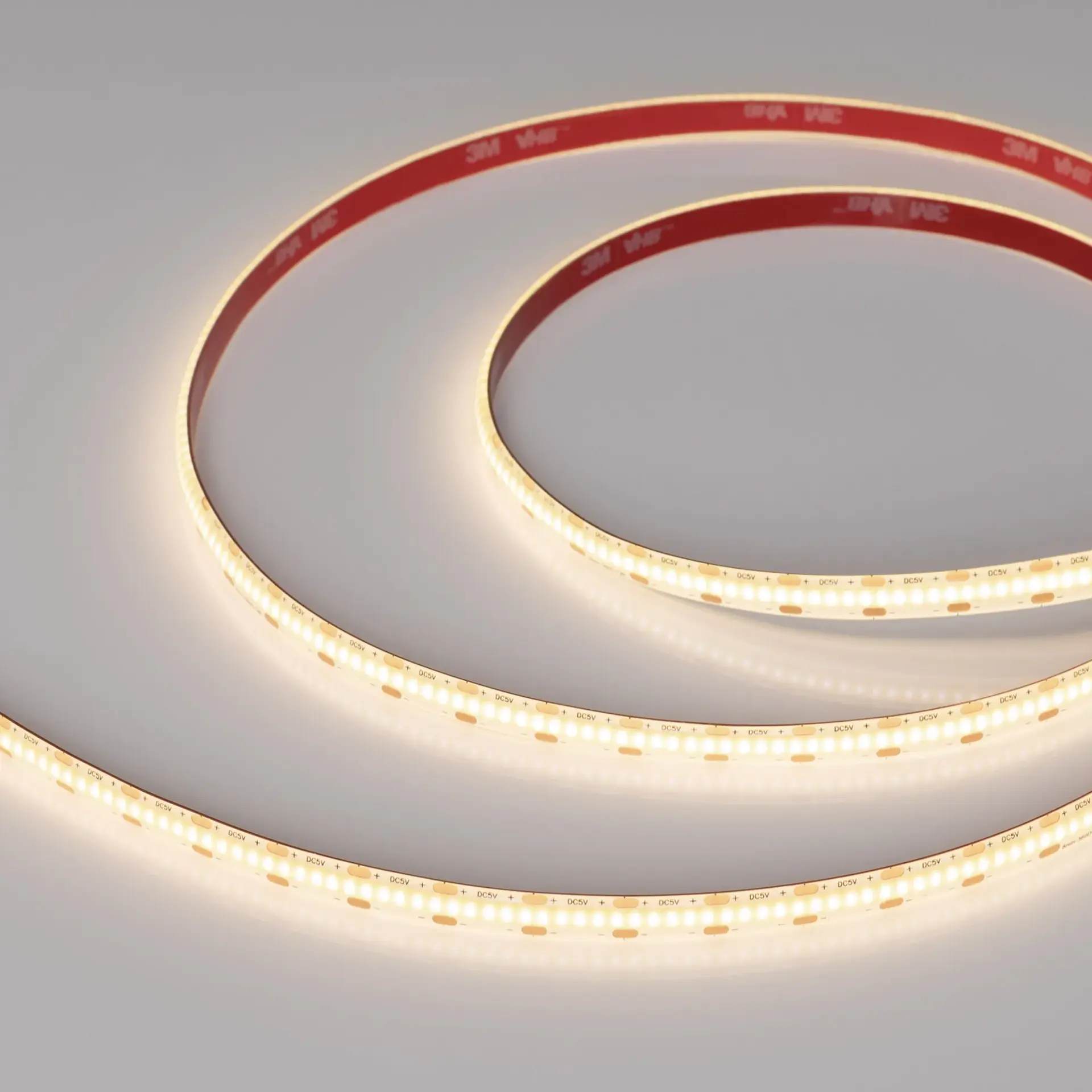 Светодиодная лента герметичная COB-SE-X360-8mm 5V Warm3000 (5 W/m, IP65, CSP, 5m)