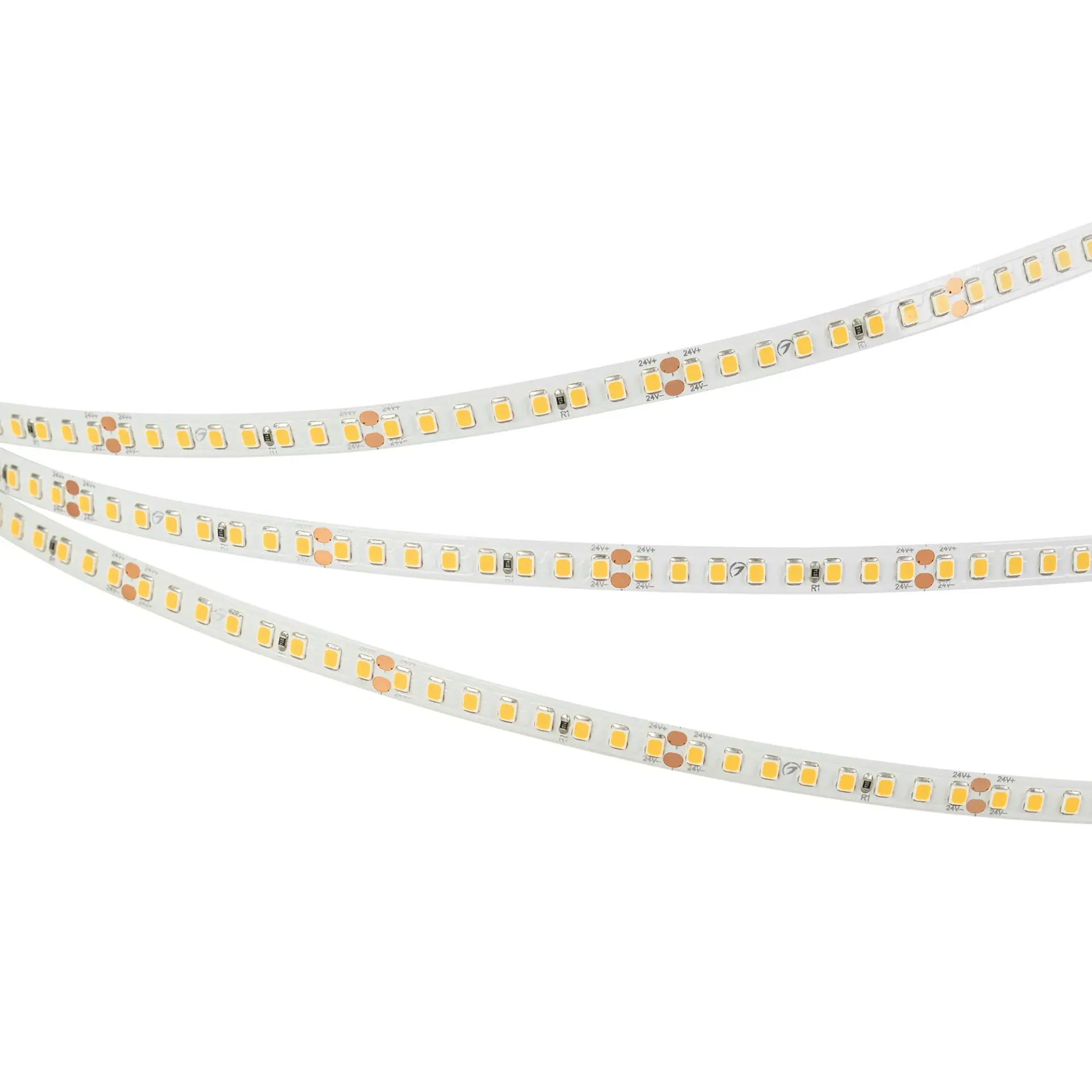 Светодиодная лента UL-A160-8mm 24V Warm3500 (12 W/m, IP20, 2835, 5m), ракурс 2