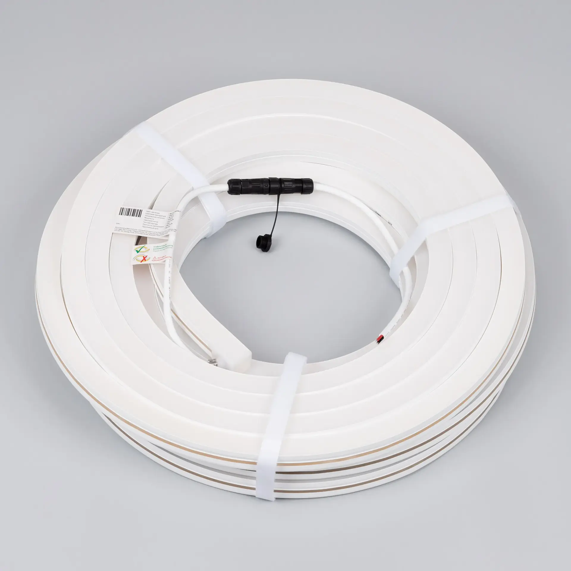 Гибкий неон MOONLIGHT-SIDE-X280-20x20mm 24V Warm3000 (10 W/m, IP67, 15m, wire x1), ракурс 3