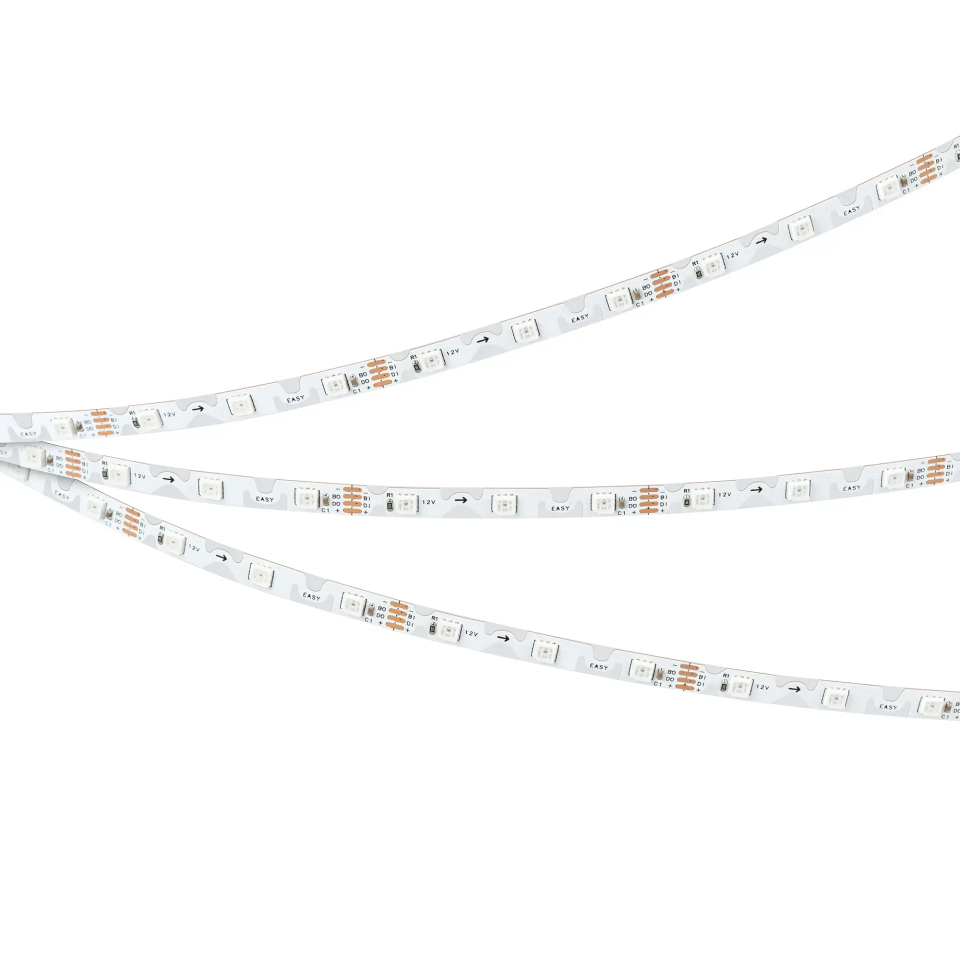 Светодиодная лента SPI-RZ-F60-6mm 12V RGB-PX1-BPT (7 W/m, IP20, 3535, 5m), ракурс 2