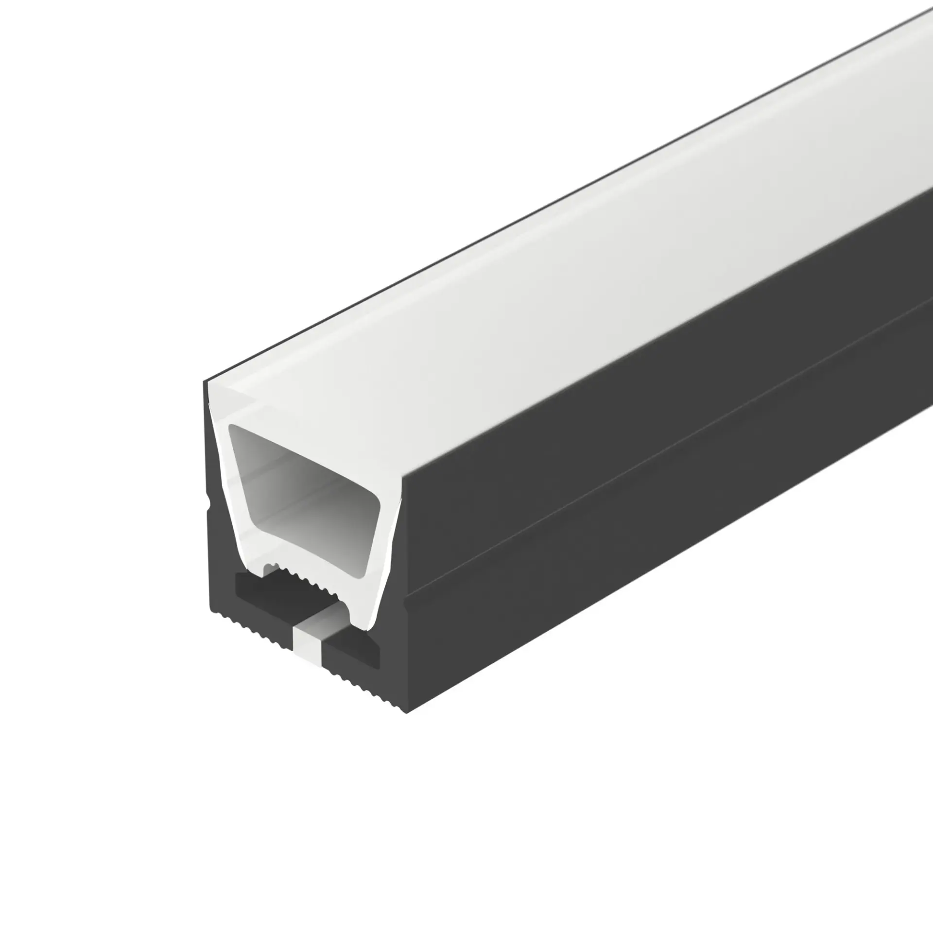 Силиконовый профиль WPH-FLEX-1616-TOP-S11-5m BLACK, ракурс 2