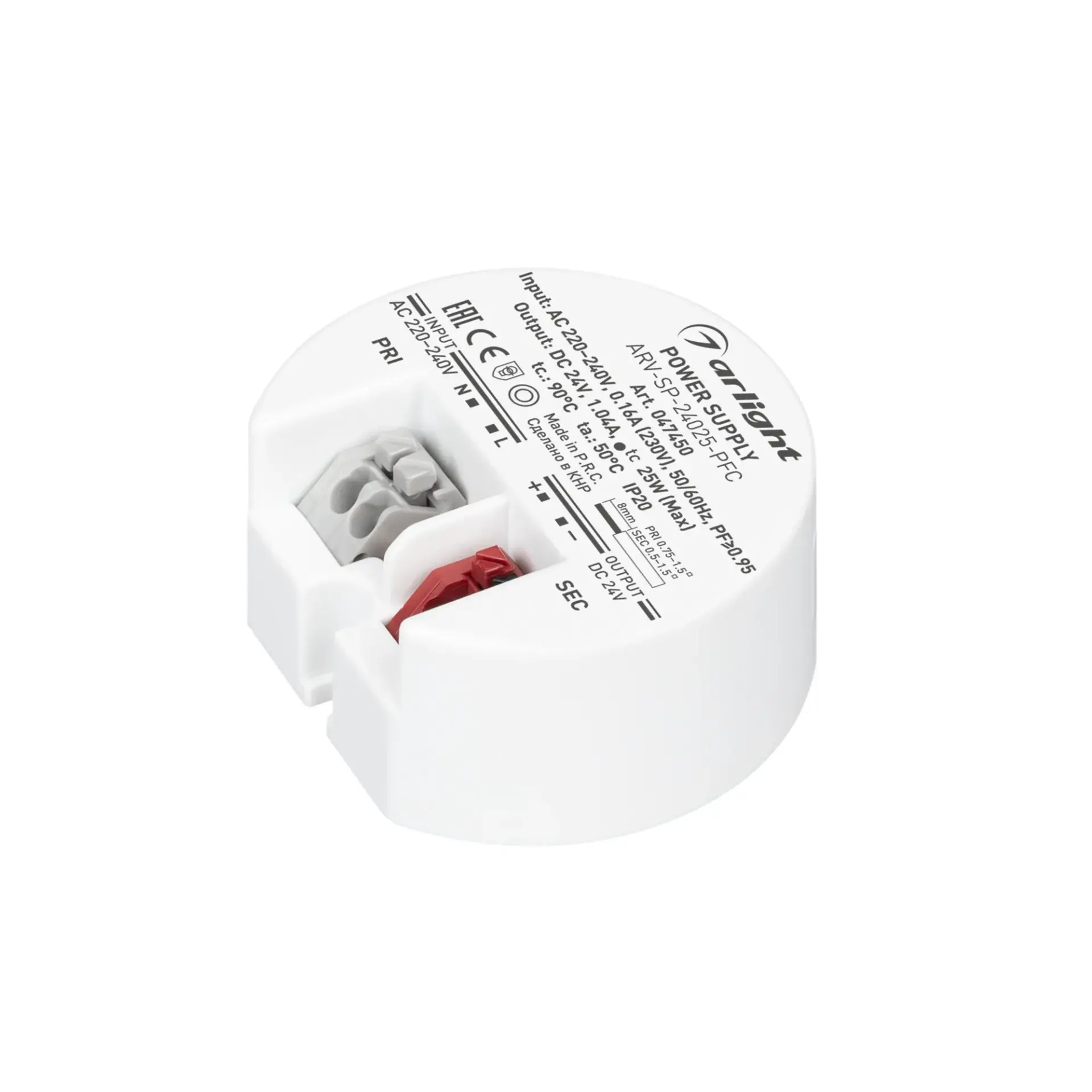 Блок питания ARV-SP-24025-PFC (24V, 1A, 25W)