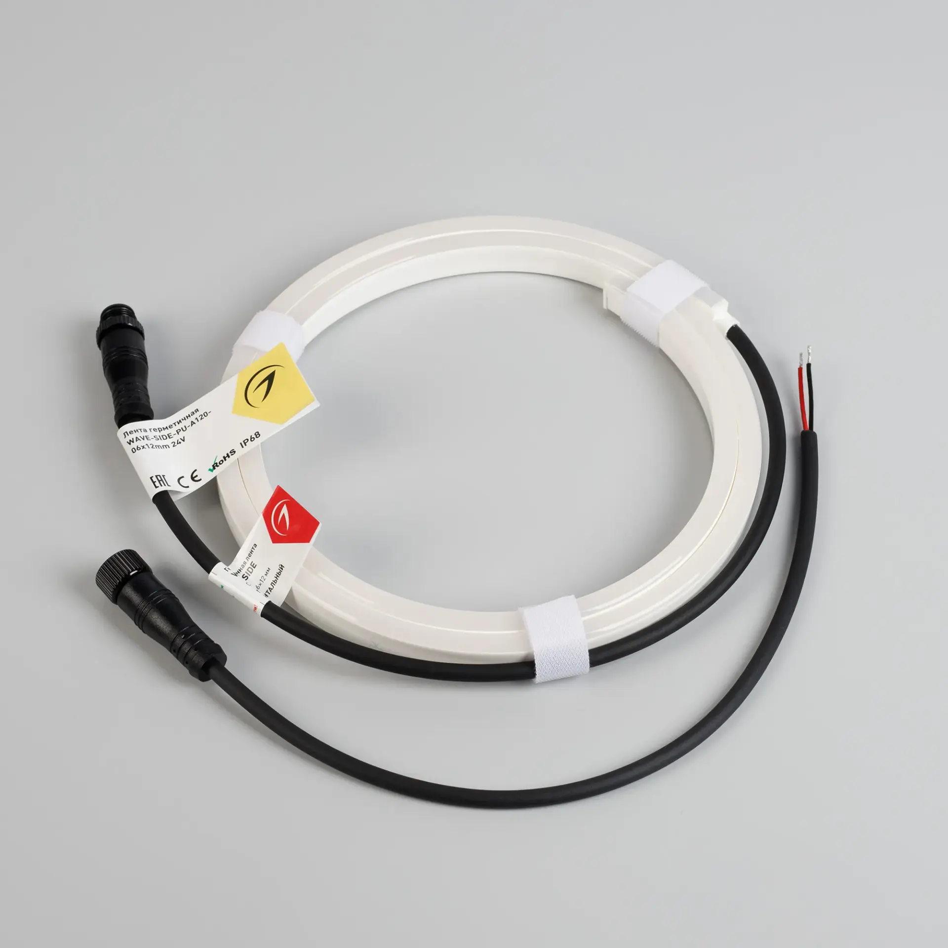 Гибкий неон WAVE-SIDE-PU-A120-06x12mm 24V Warm3000 (8 W/m, IP68, 1m, wire x1)