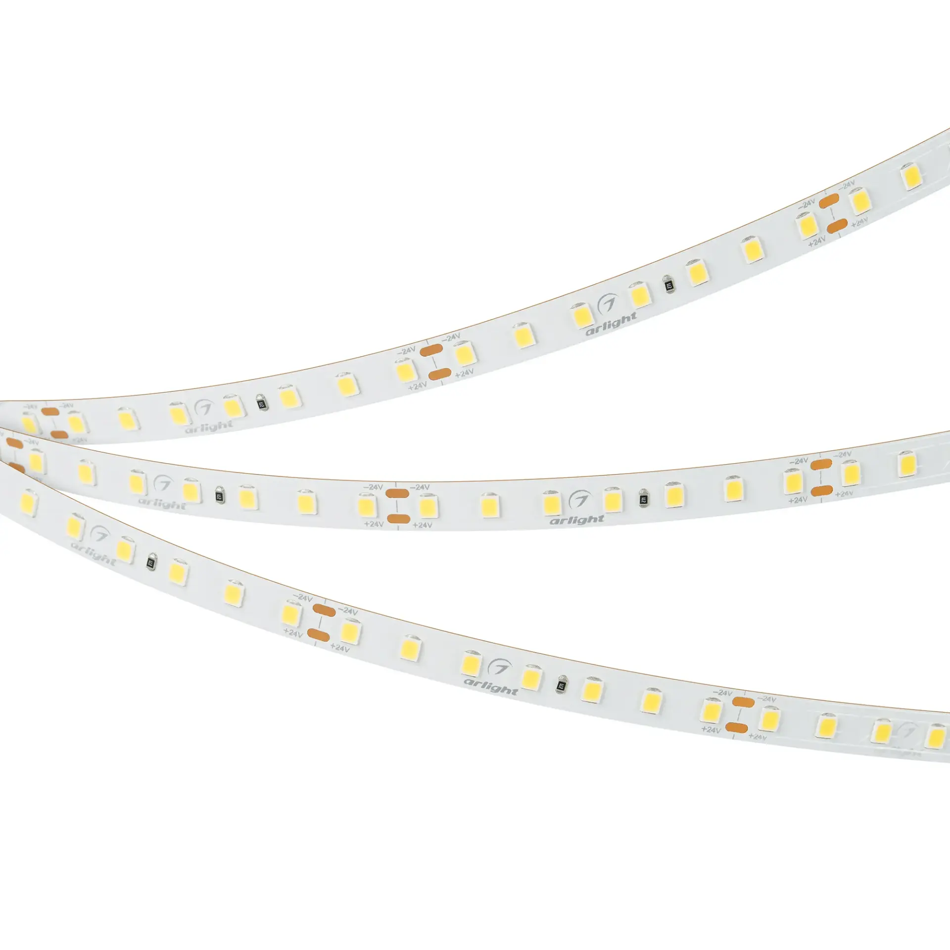 Светодиодная лента UL-A112-8mm 24V Warm3000 (12 W/m, IP20, 5m), ракурс 2
