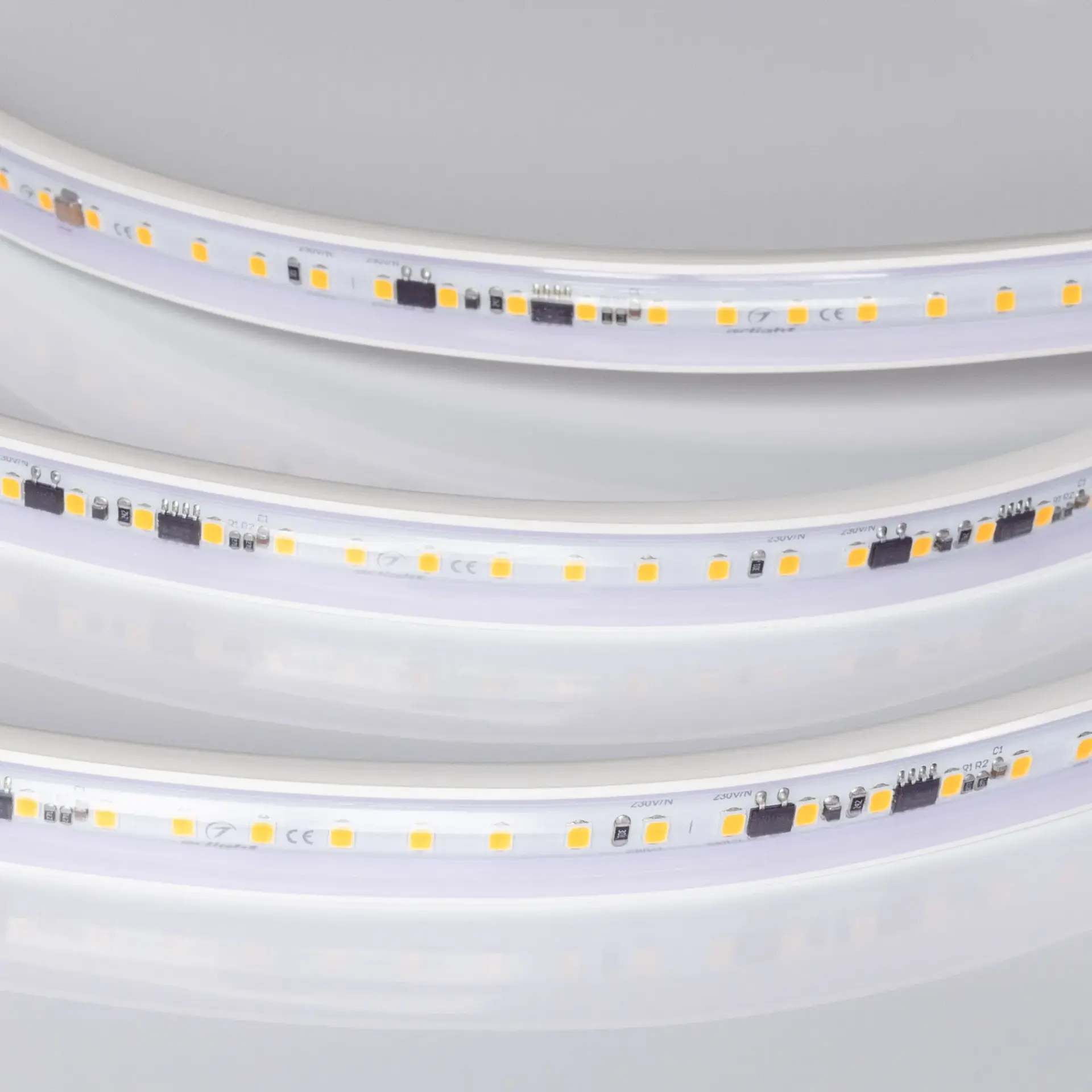 Светодиодная лента герметичная ARL-PV-A120-15mm 230V Warm3000 (15 W/m, IP65, 50m), ракурс 3