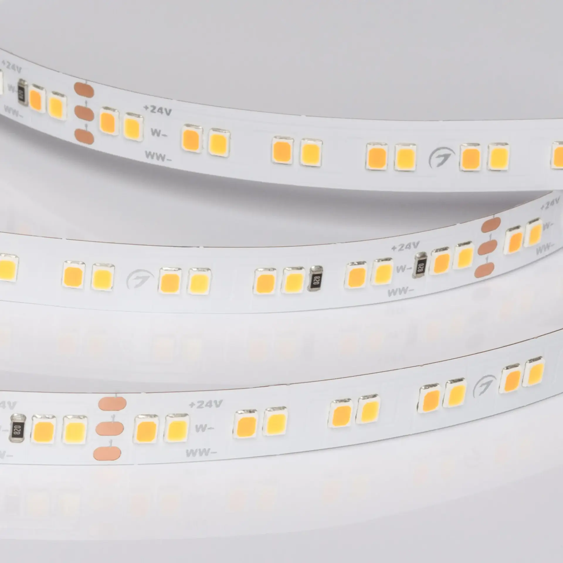 Светодиодная лента UL-A160-10mm 24V Day-MIX (12 W/m, IP20, 5m), ракурс 3