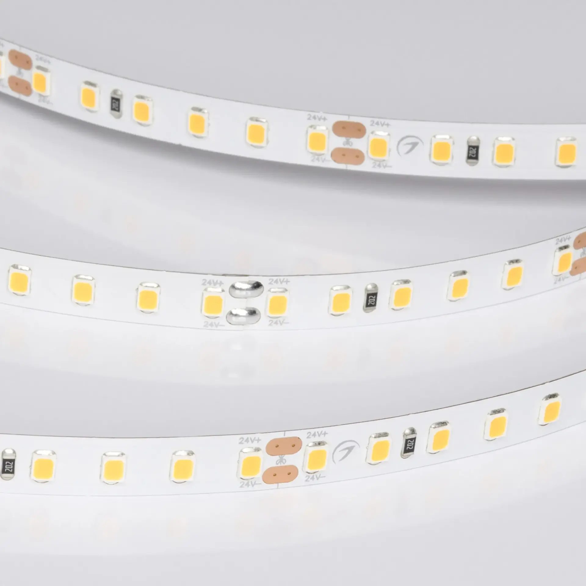 Светодиодная лента UL-A120-8mm 24V Day4000 (2 W/m, IP20, 5m), ракурс 2