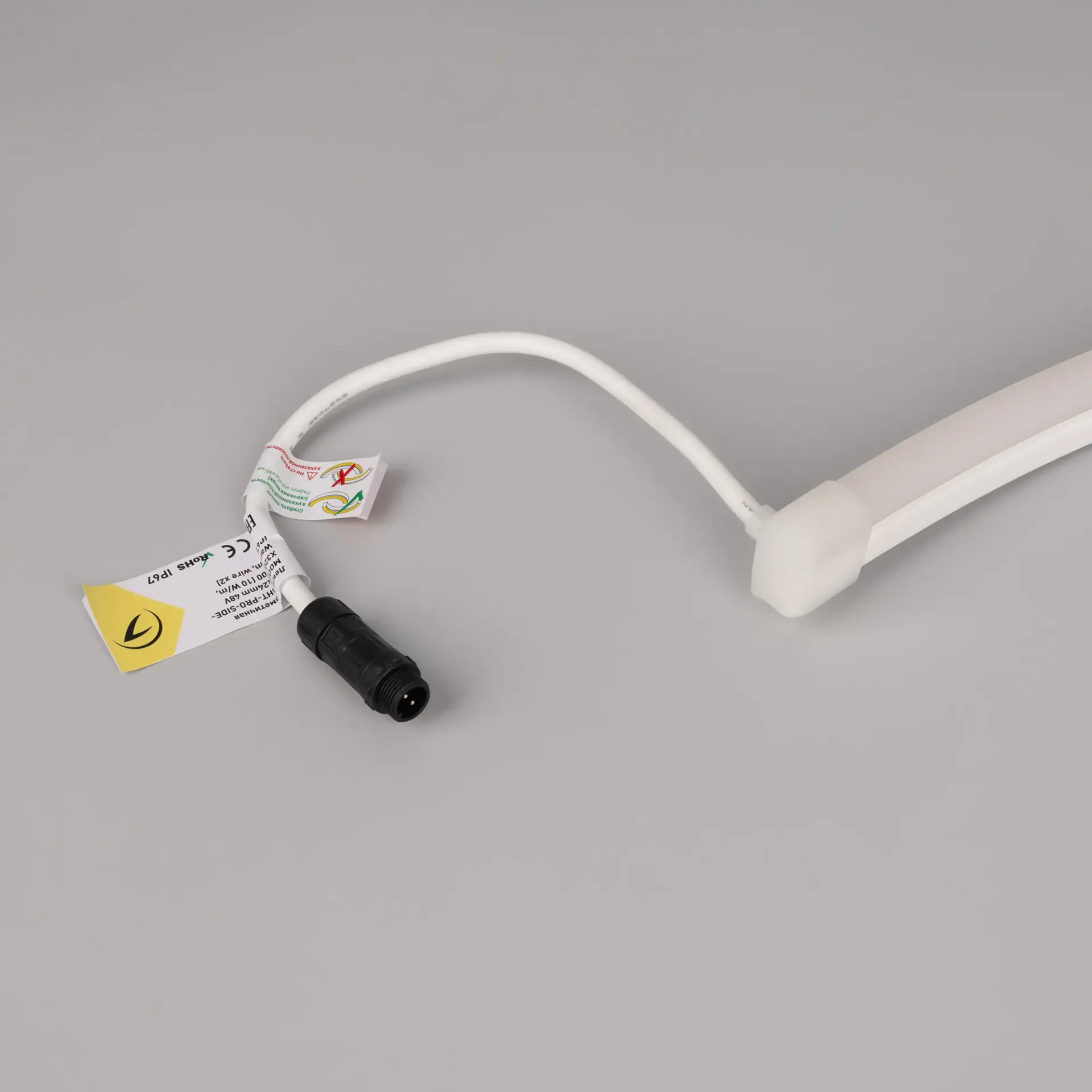 Гибкий неон MOONLIGHT-PRO-SIDE-X320-12x24mm 48V White6000 (10 W/m, IP67, 30m, wire x2), ракурс 4