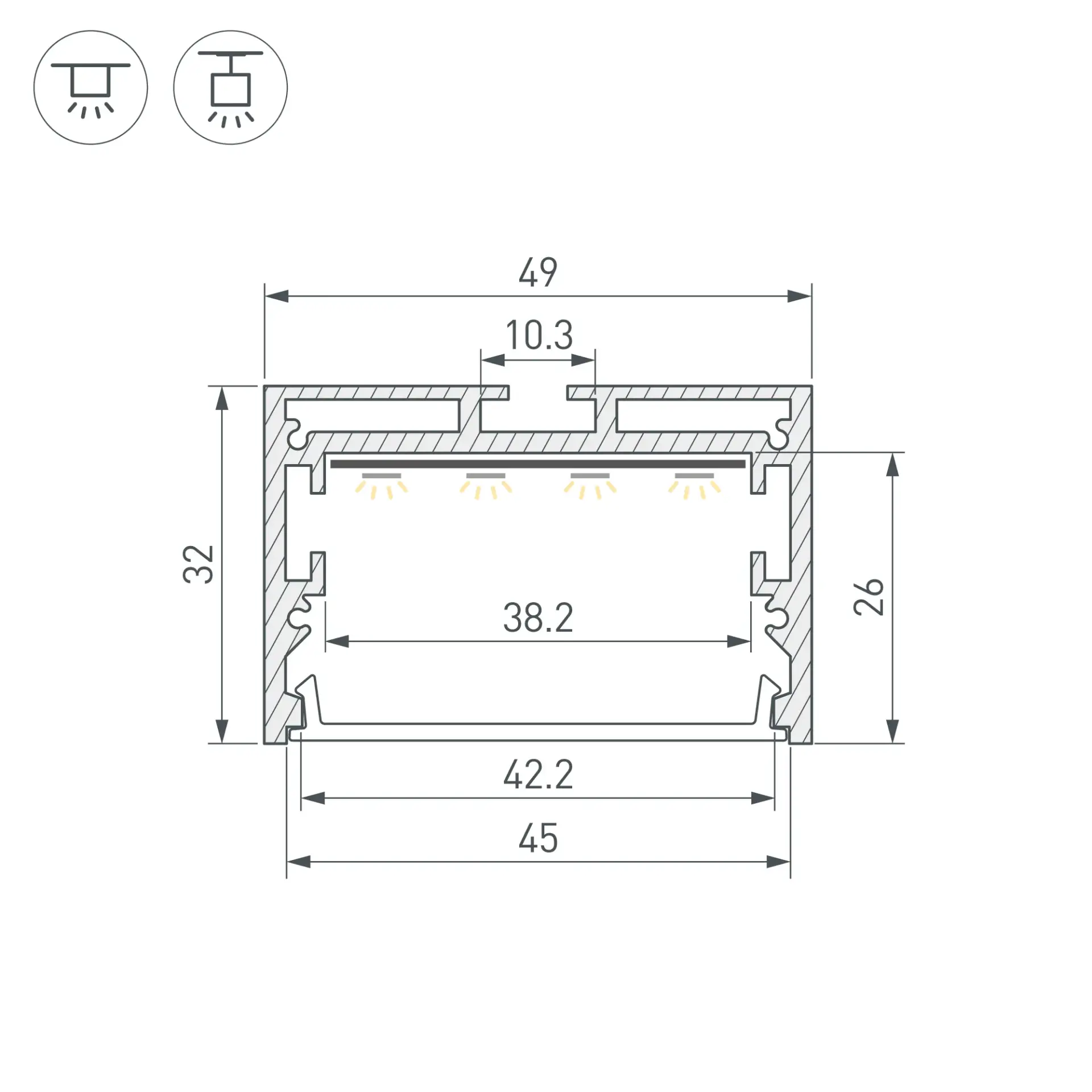 Профиль SL-LINE-4932-3000 BLACK (BY), ракурс 3