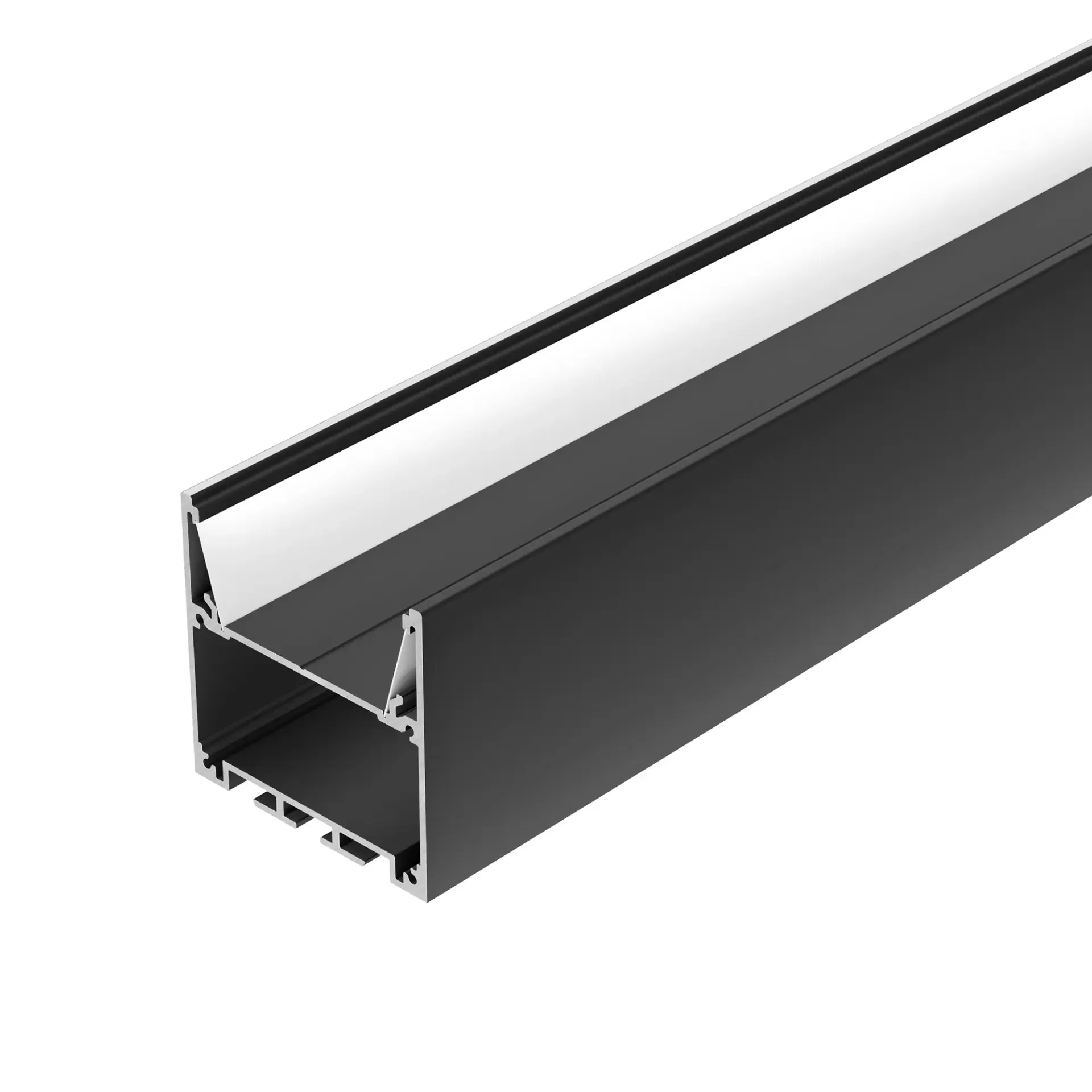 Профиль SL-LINE-5050-2000 BLACK с рефлектором, ракурс 2