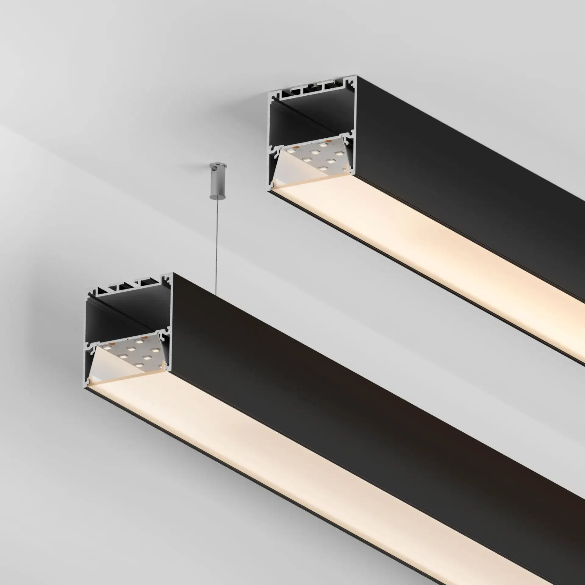 Профиль SL-LINE-5050-2000 BLACK с рефлектором