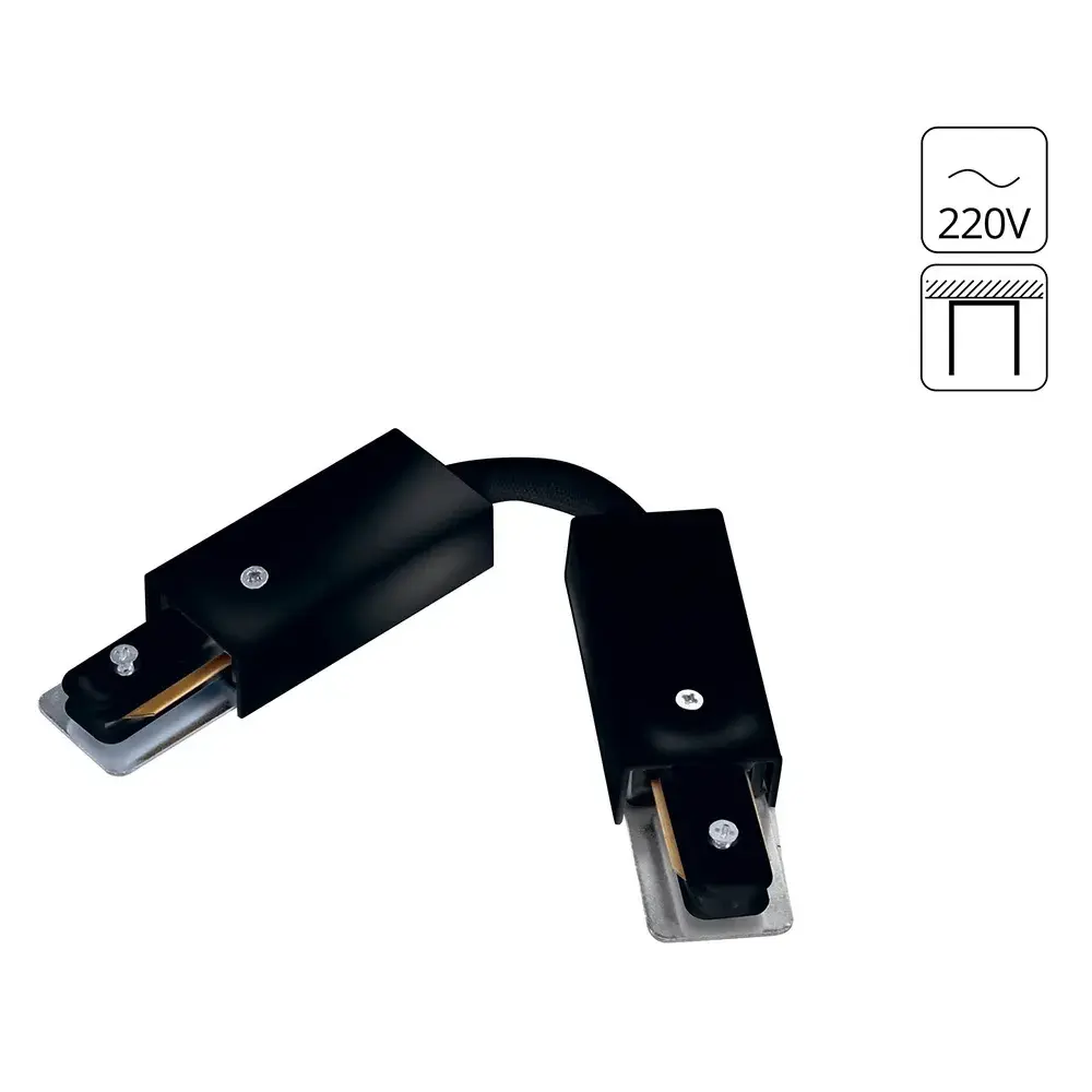 Коннектор для однофазного шинопровода Arte Lamp A150206 TRACK ACCESSORIES — черный