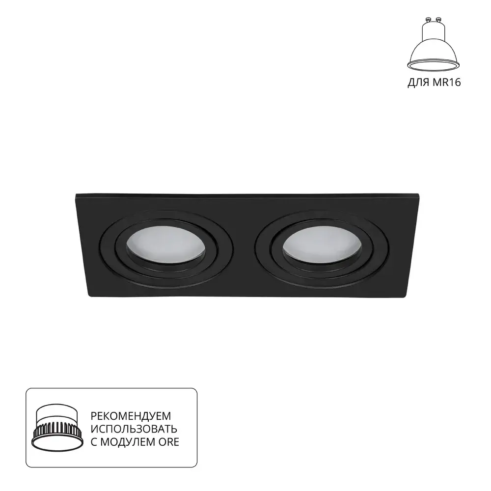 Точечный светильник Arte Lamp A2168PL-2BK TARF — черный