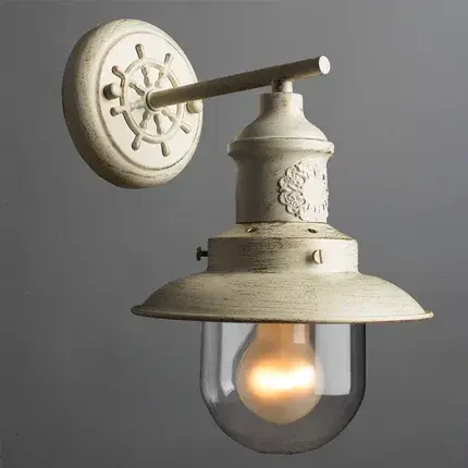 Бра Arte Lamp A4524AP-1WG SAILOR — белое золото, ракурс 2