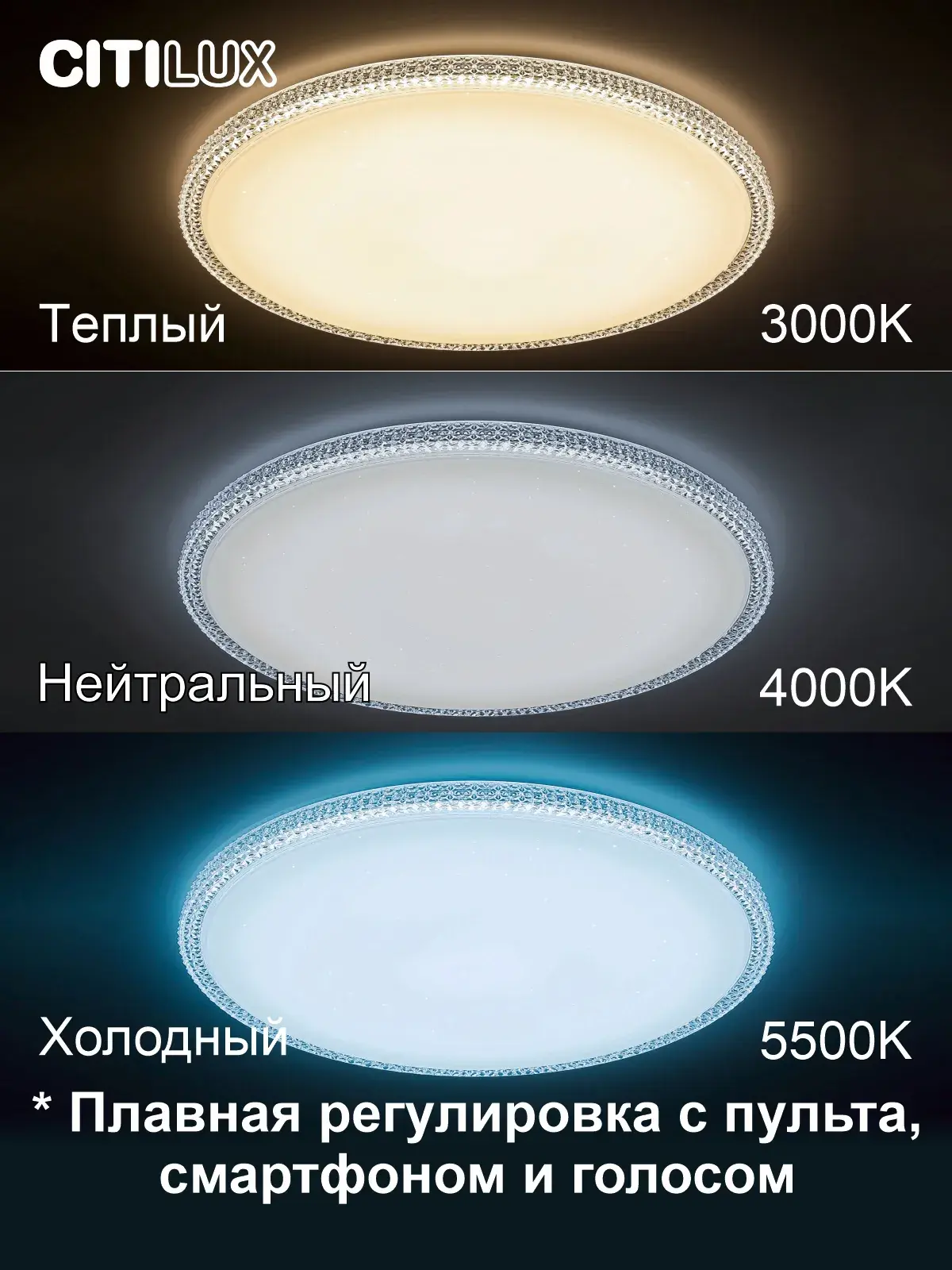 Светильник Citilux CL718A80G АЛЬПИНА СМАРТ — белый, ракурс 3