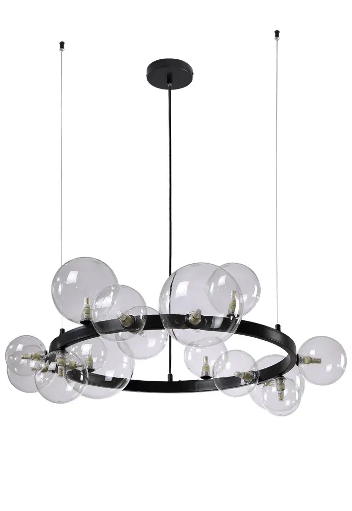 Люстра Crystal Lux AGATA SP15 V2 BLACK/TRANSPARENTE — черный