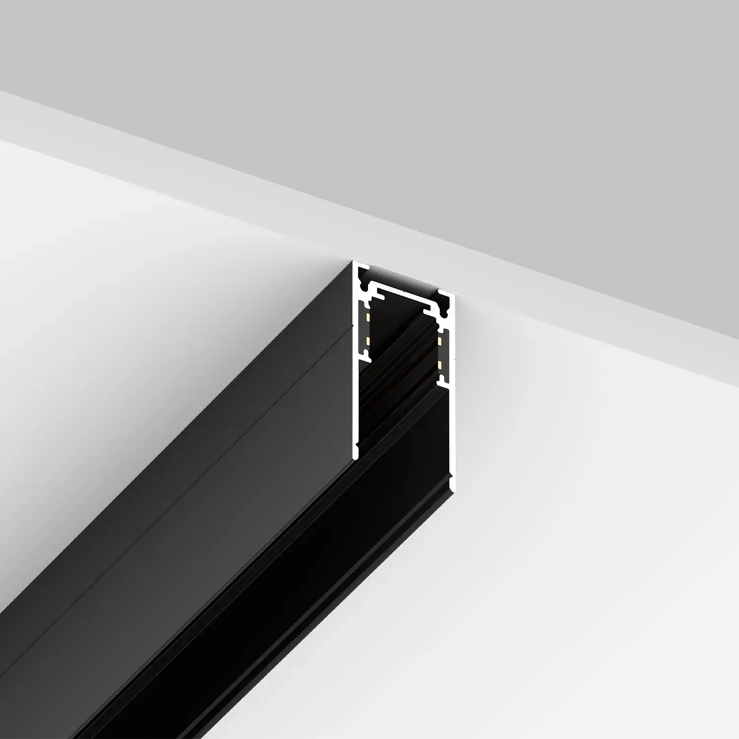 Шинопровод магнитный накладной Crystal Lux CLT 0.113 01 L2000 BL — черный