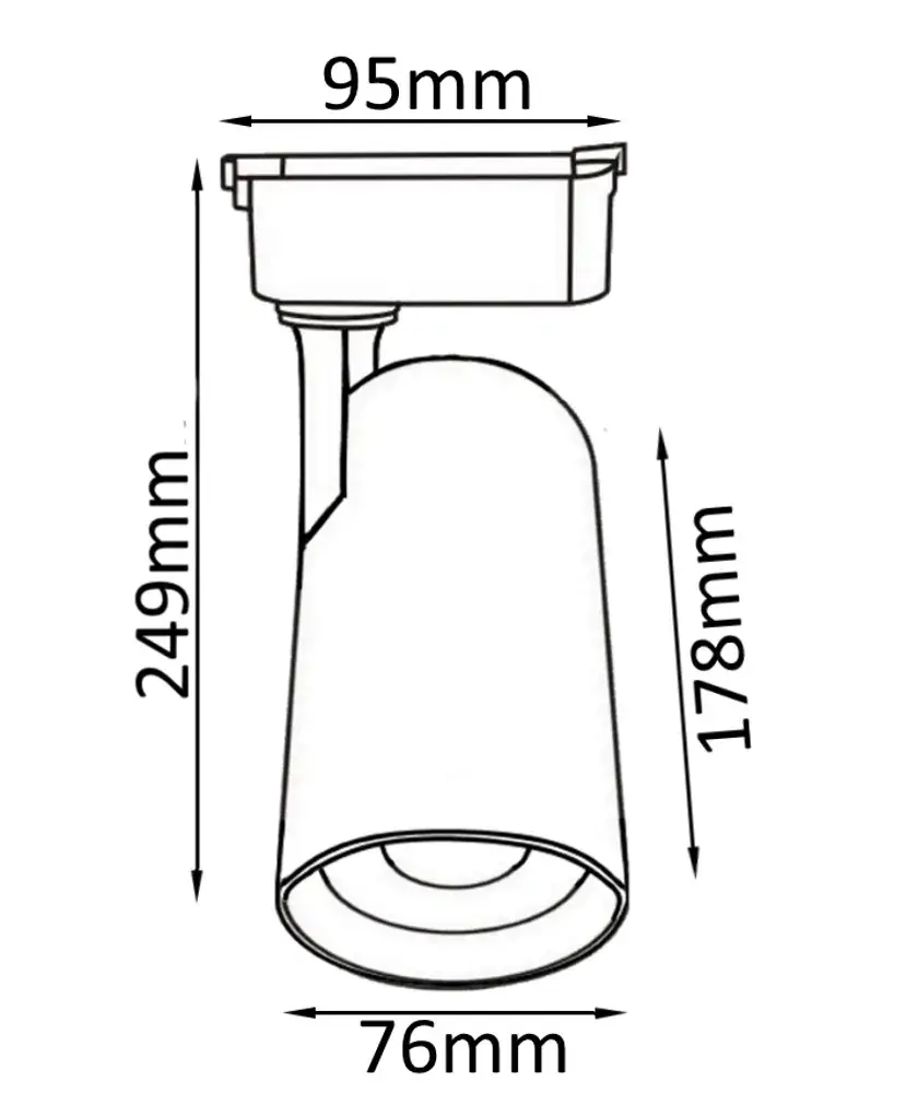 Светильник для однофазного шинопровода Crystal Lux CLT 0.31 006 30W WH — белый
