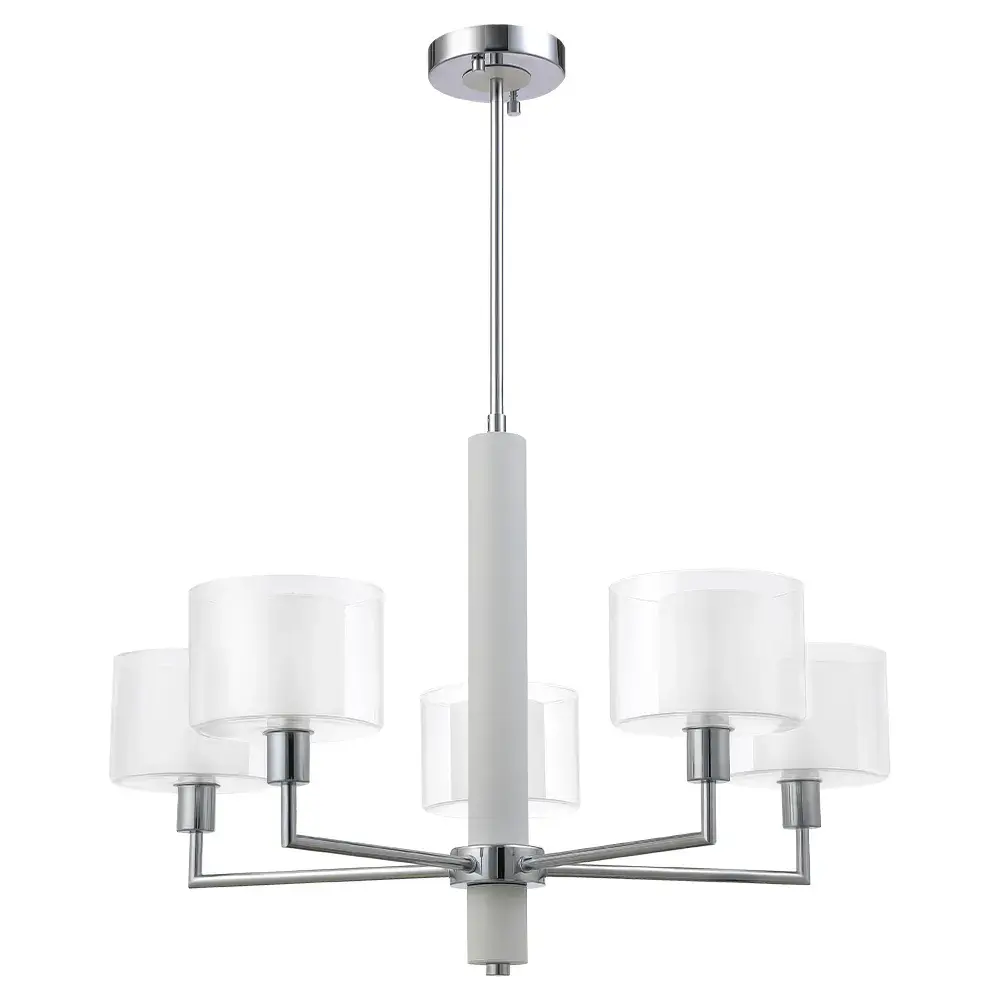 Люстра Crystal Lux MAESTRO SP-PL5 CHROME — хром, ракурс 3