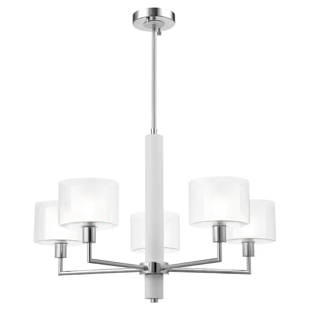Люстра Crystal Lux MAESTRO SP-PL5 CHROME — хром, ракурс 4