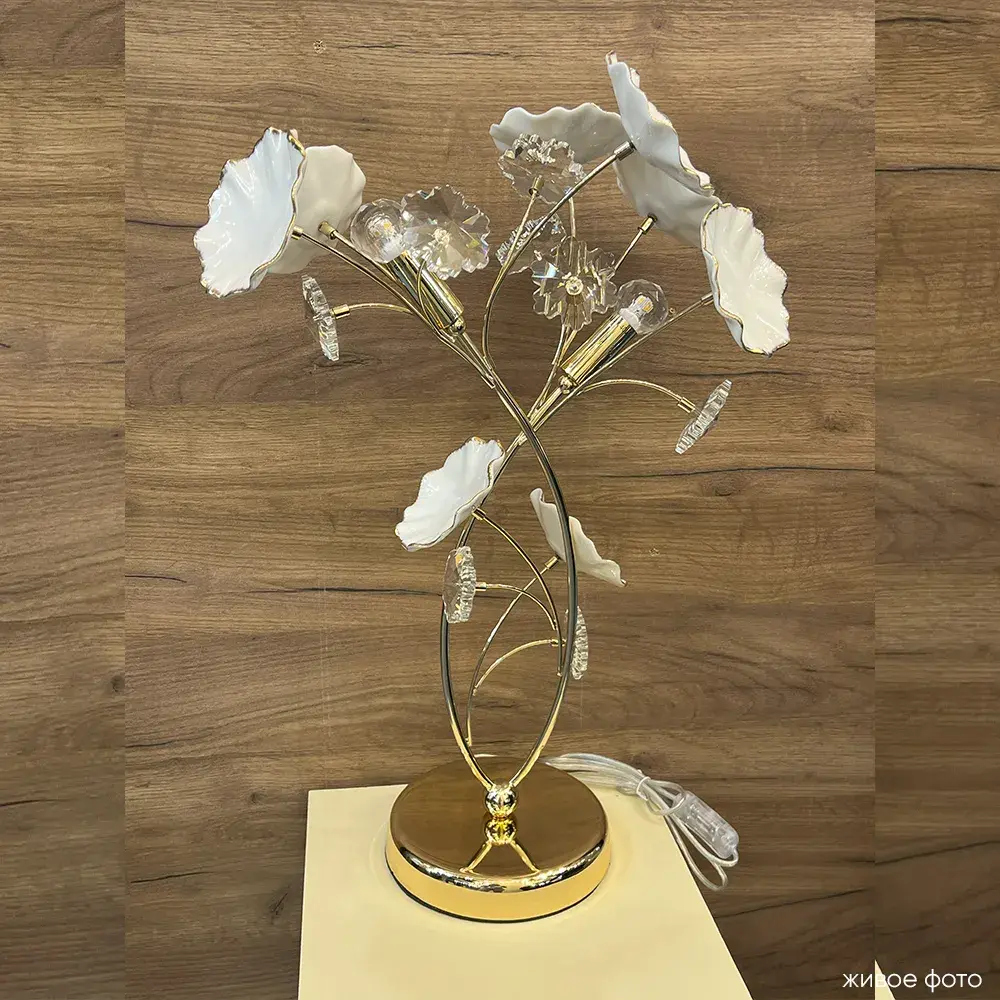 Настольная лампа Crystal Lux MARGO LG1 — золотой, ракурс 3