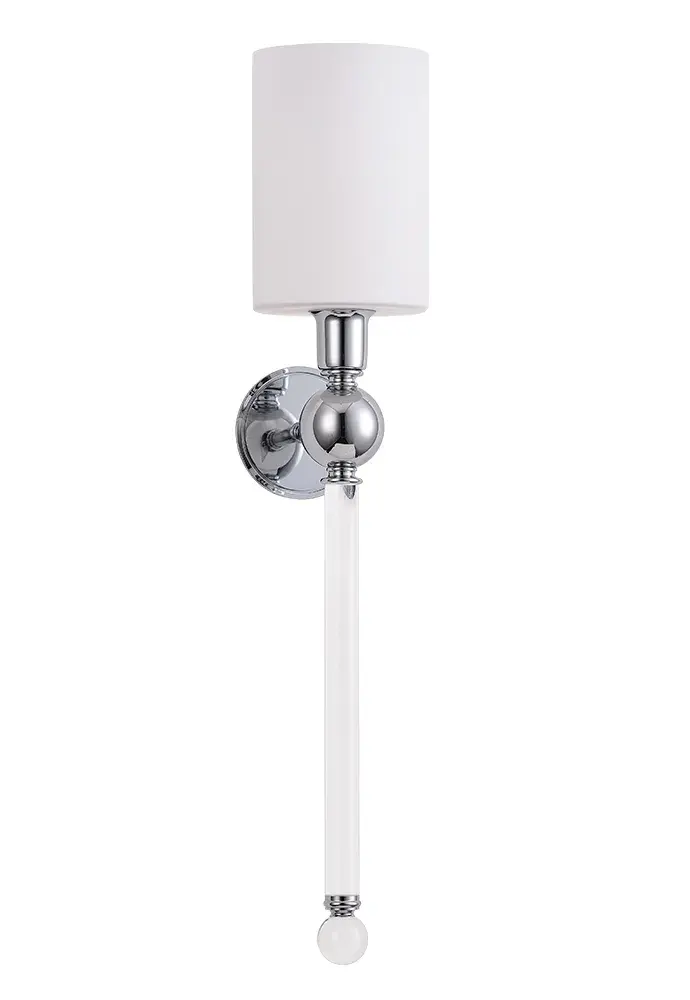 Бра Crystal Lux MIRABELLA AP1 CHROME/WHITE — хром, ракурс 3