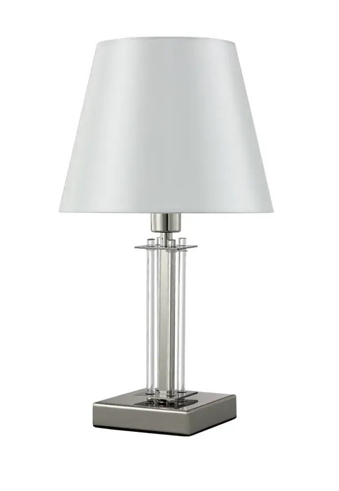Настольная лампа Crystal Lux NICOLAS LG1 NICKEL/WHITE — никель
