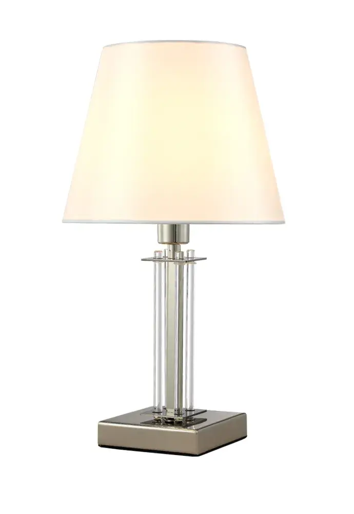 Настольная лампа Crystal Lux NICOLAS LG1 NICKEL/WHITE — никель, ракурс 5