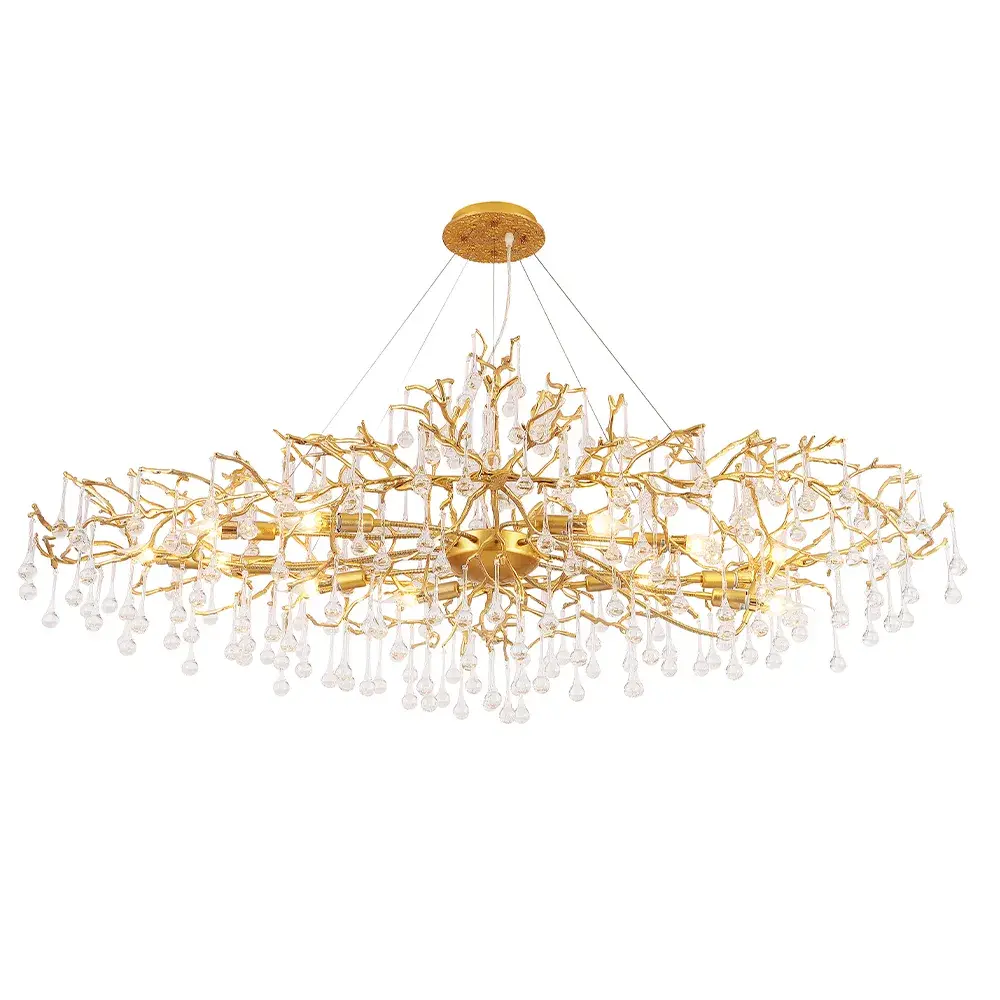 Люстра Crystal Lux REINA V2 SP12 L1500 GOLD PEARL — золотой