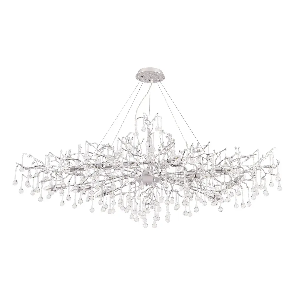Люстра Crystal Lux REINA V2 SP12 L1500 SILVER PATINA — серебряный