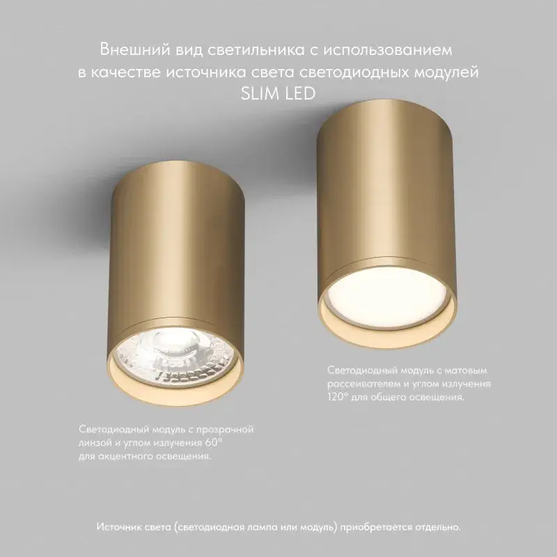 Точечный светильник Denkirs DK2050-SG TUBE | ТЬЮБ — золотой, ракурс 7