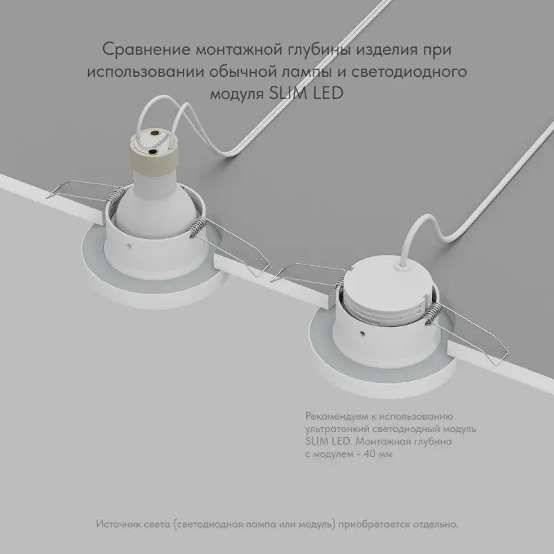 Точечный светильник Denkirs DK3012-WH ENKEL | ЭНКЕЛ — белый, ракурс 4