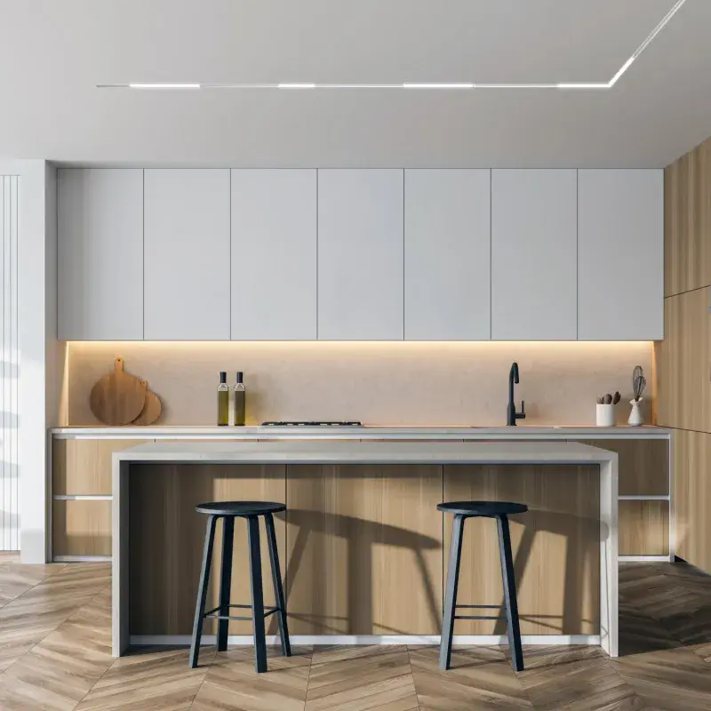 Трековый светильник Denkirs DK8005-WH SMART LINEAR | СМАРТ ЛИНЕАР — белый, ракурс 3