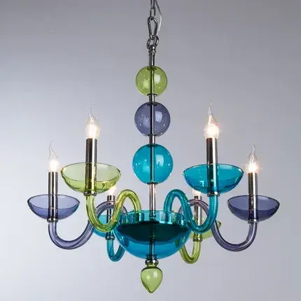 Люстра Divinare 1156/02 LM-6 LETIZIA — цветной, ракурс 2