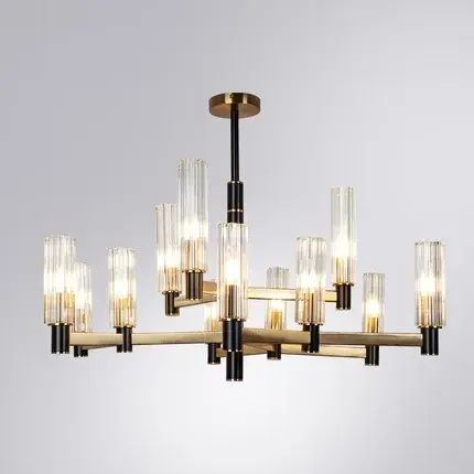 Люстра Divinare 2654/17 LM-12 BAROLO — латунь, ракурс 2