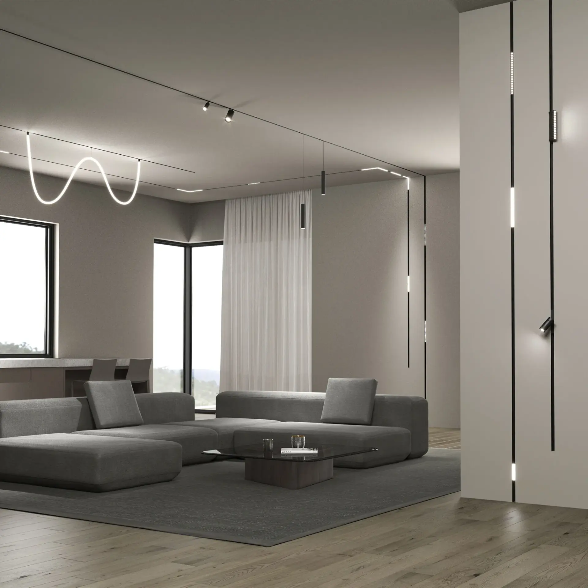 Slim Magnetic Full light N03 Трековый светильник 65W 4200K 85027/01 85027/01 65W 4200K — черный, ракурс 2