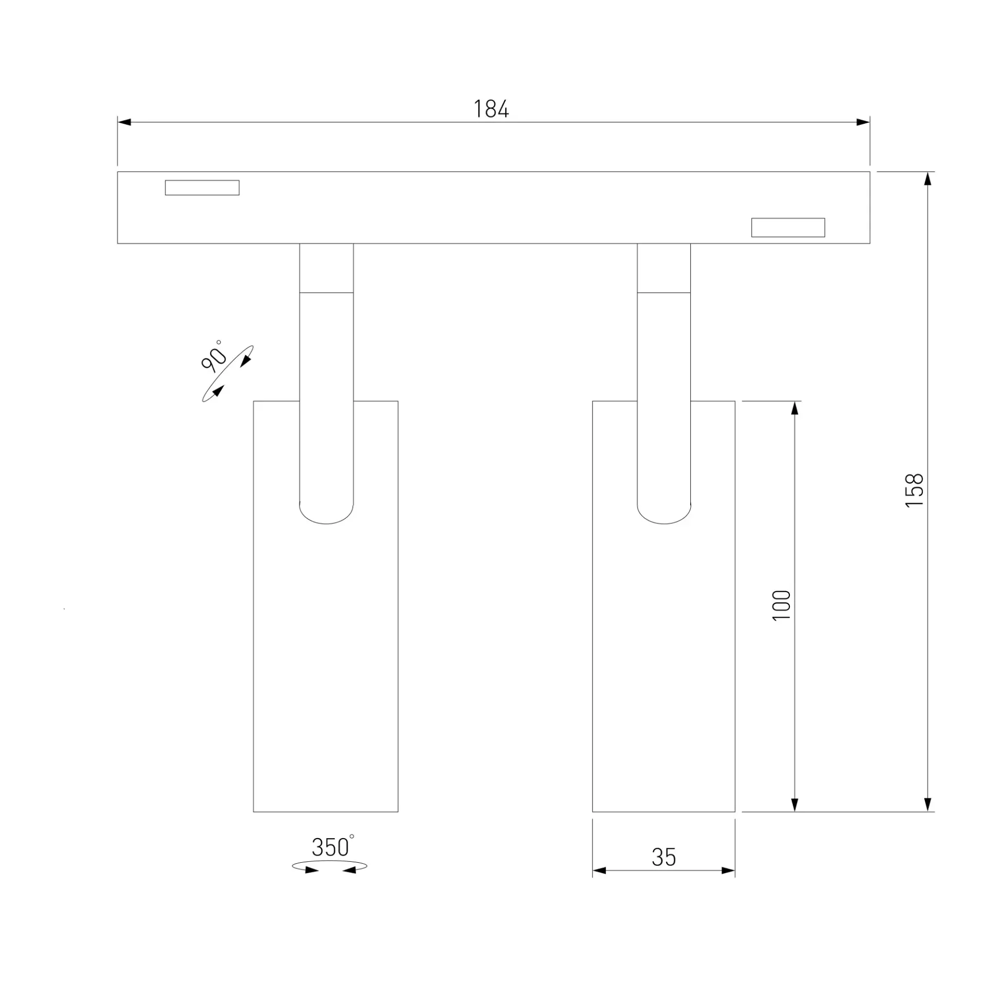 Умный трековый светильник 14 Вт 2700-6500K Dim Dual Slim Magnetic 85056/01 — черный