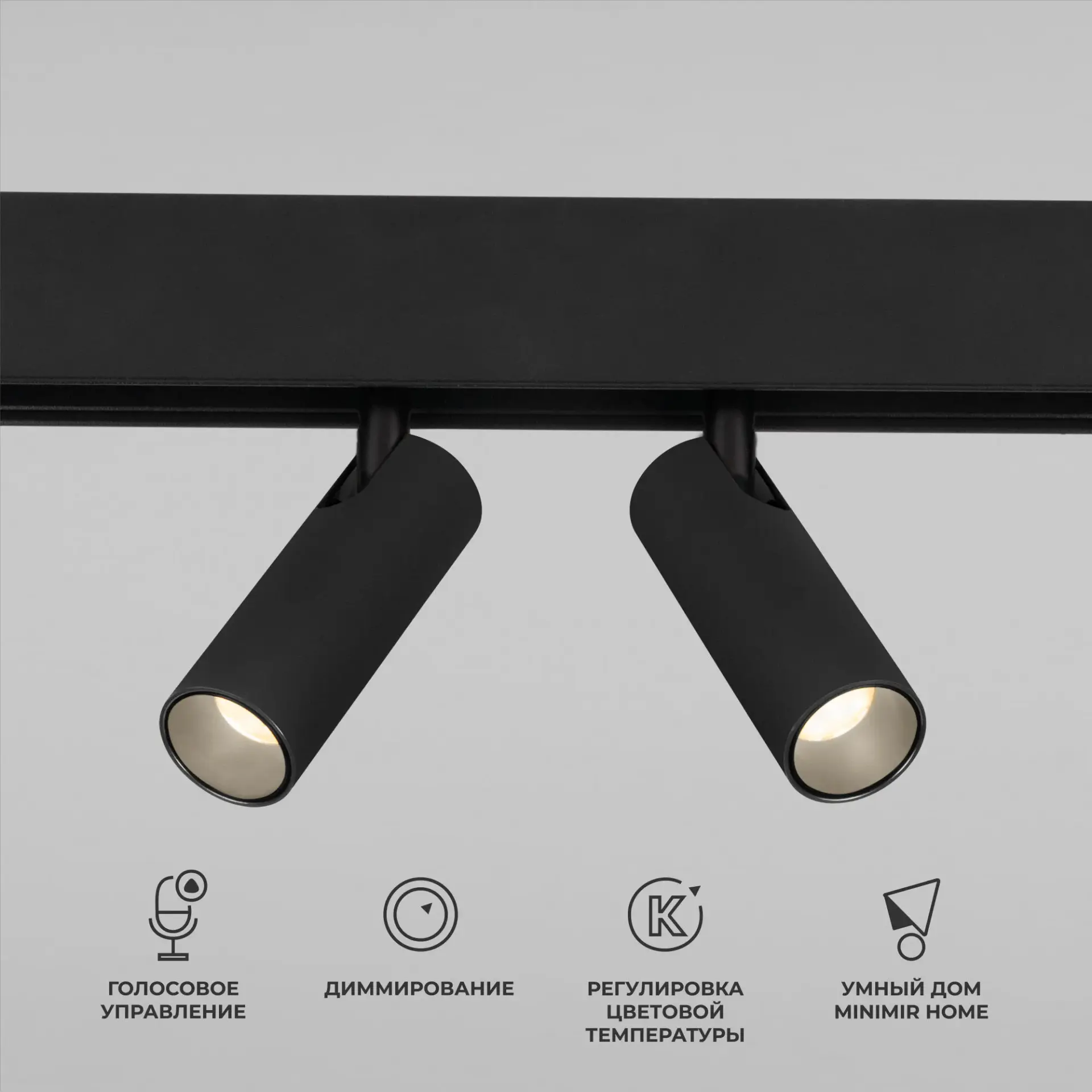 Умный трековый светильник 14W 2700-6500K Dim Dual Slim Magnetic 85056/01 — черный