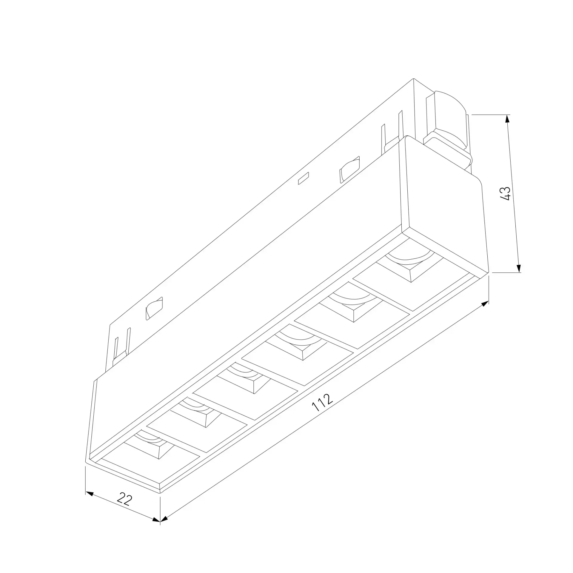Slim Magnetic Трековый светильник 6W 4000K Artas чёрный/золото 85101/01 — черный