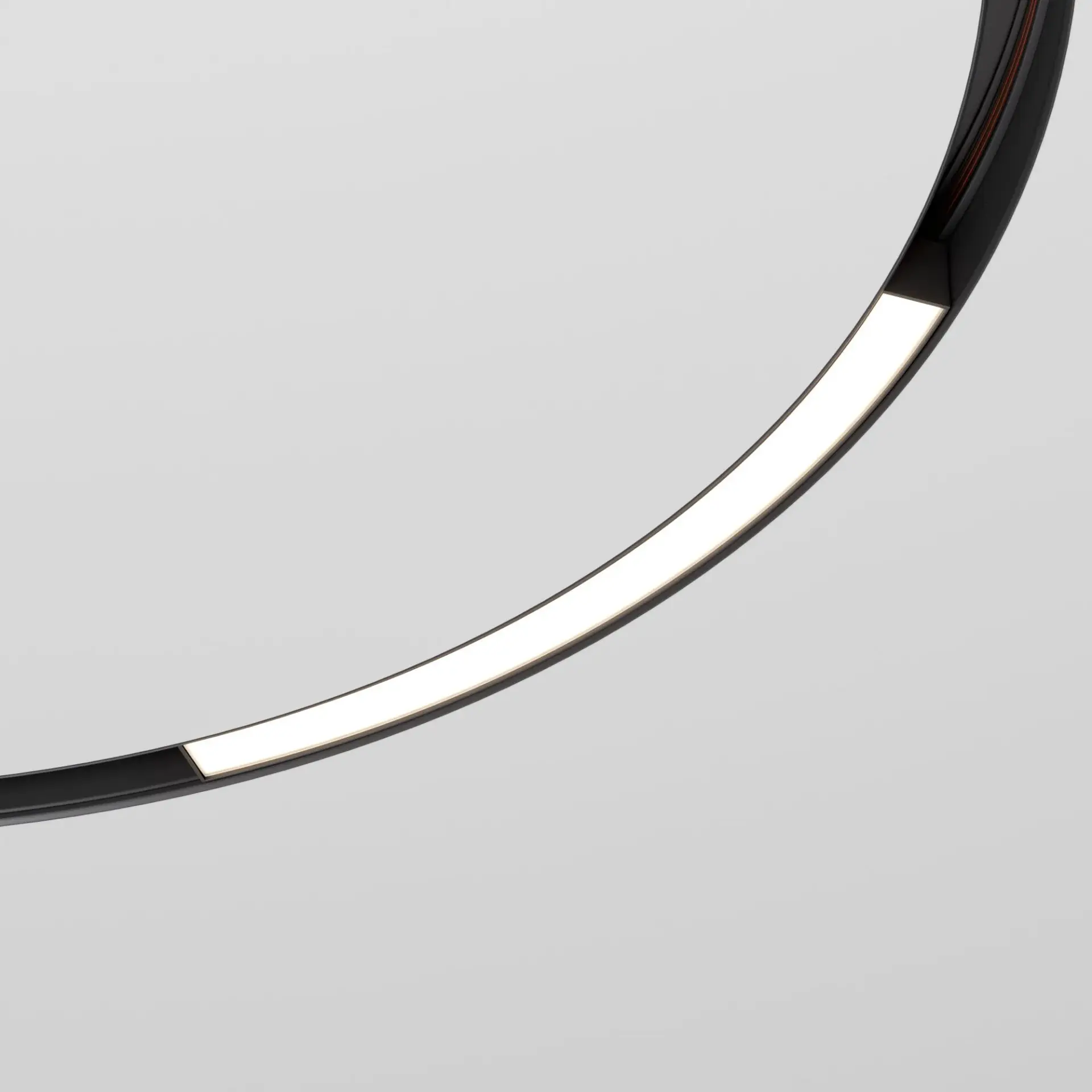 Slim Magnetic Трековый светильник для радиусного шинопровода 16W 4200K Planar чёрный Ø 800мм 85180/01 — черный