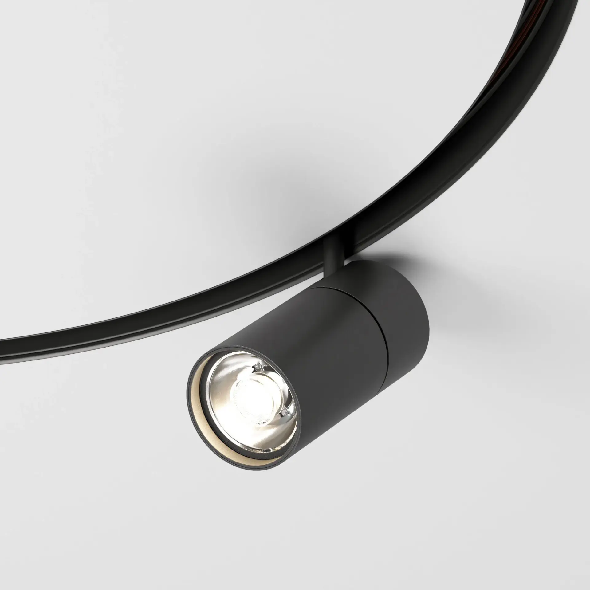 Slim Magnetic Трековый светильник для радиусного шинопровода 20W 4200K Comfi чёрный Ø 800мм 85187/01 — черный
