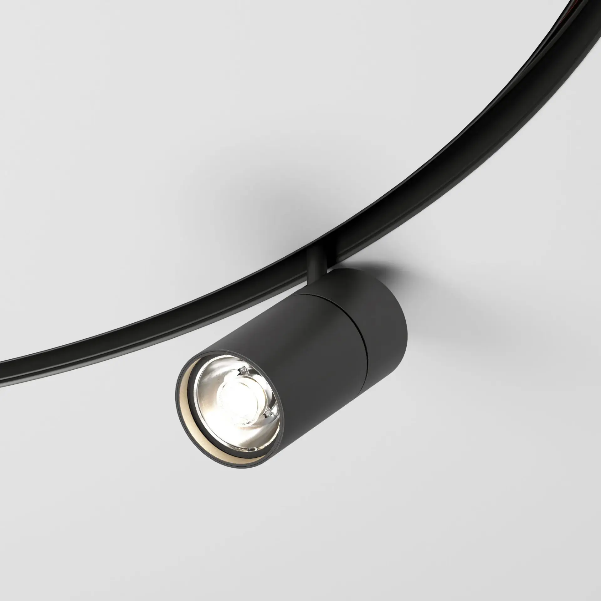 Slim Magnetic Трековый светильник для радиусного шинопровода 20W 4200K Comfi чёрный Ø 1200мм 85190/01 — черный