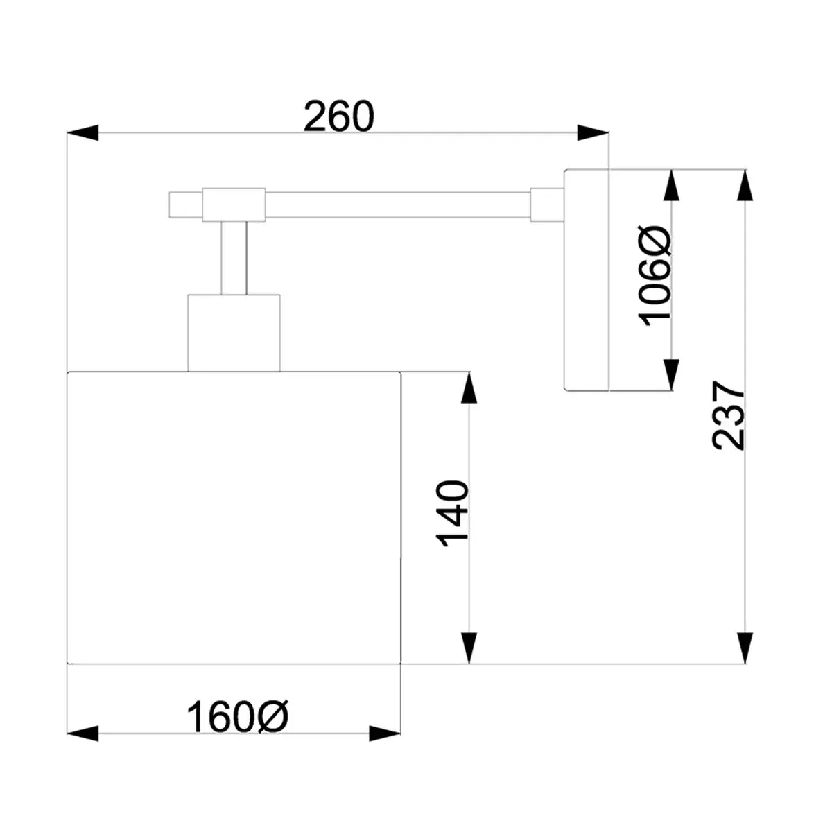 Бра Elstead Lighting BALANCE1-BKPN — черный