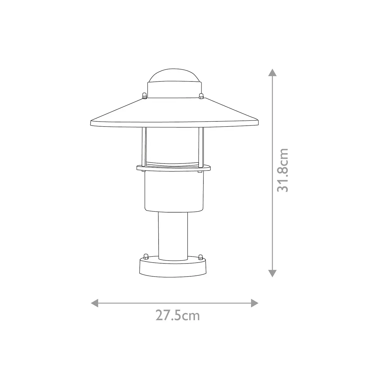 Уличный светильник Elstead Lighting KLAMPENBORG-PED-SIL — серебряный