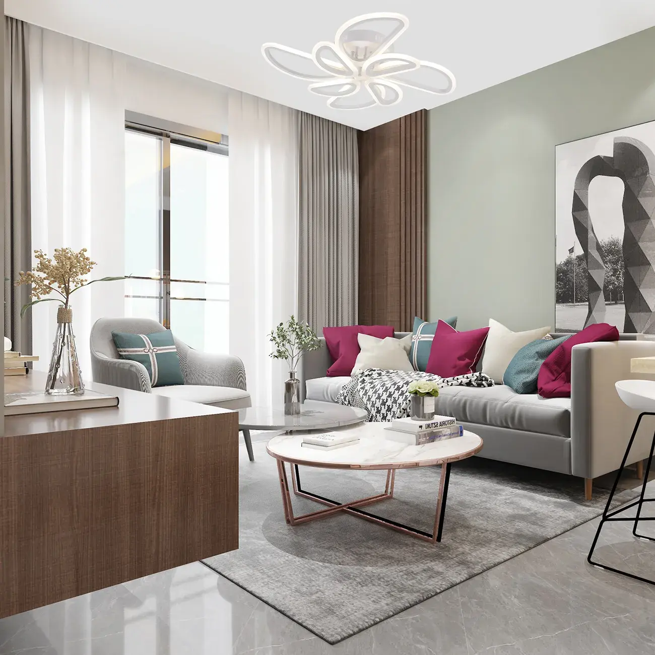 Люстра Escada 10270/8LED ARCHER — белый, ракурс 5